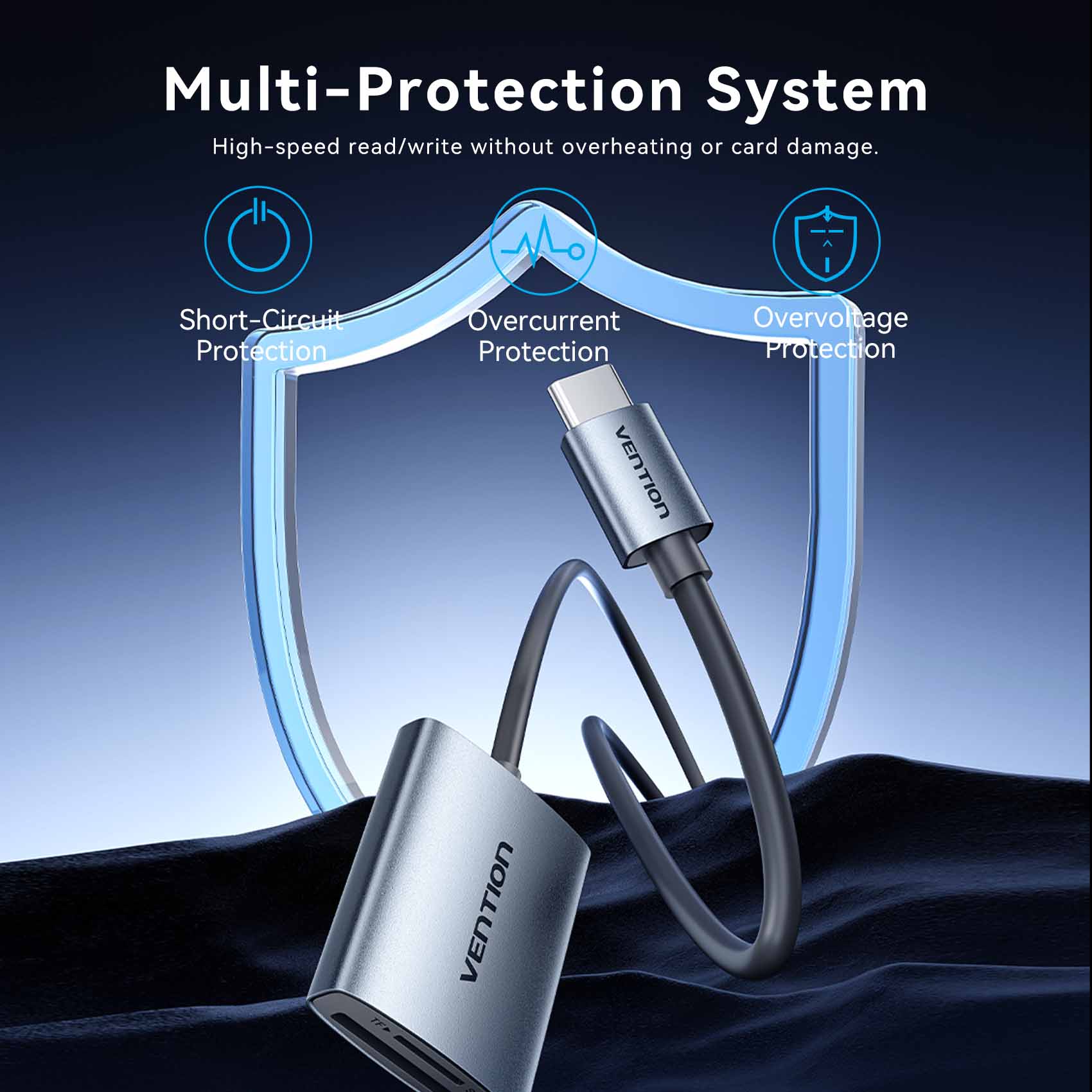 Vention 2-in-1 SD 4.0 Card Reader (SD + TF)、mySite、fannypackpong