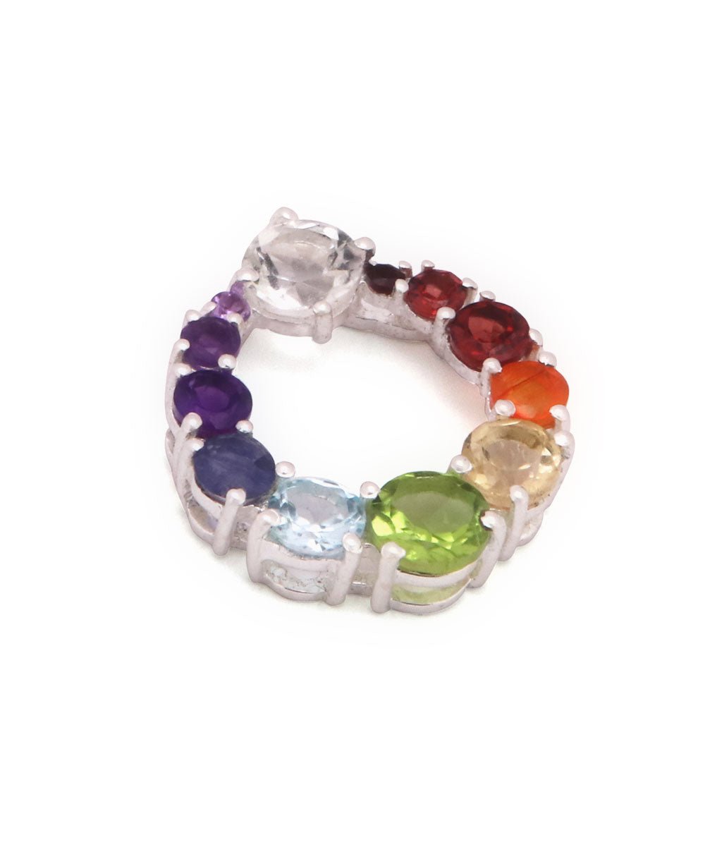 Chakra Circle Pendant Necklace, Sterling Silver、mySite、topwebapps