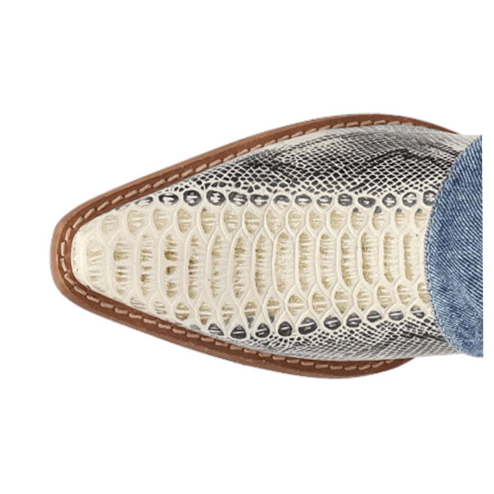 Denim Dream Snake Snip Toe Cowboy Booties、mySite、gtrtttuynbv