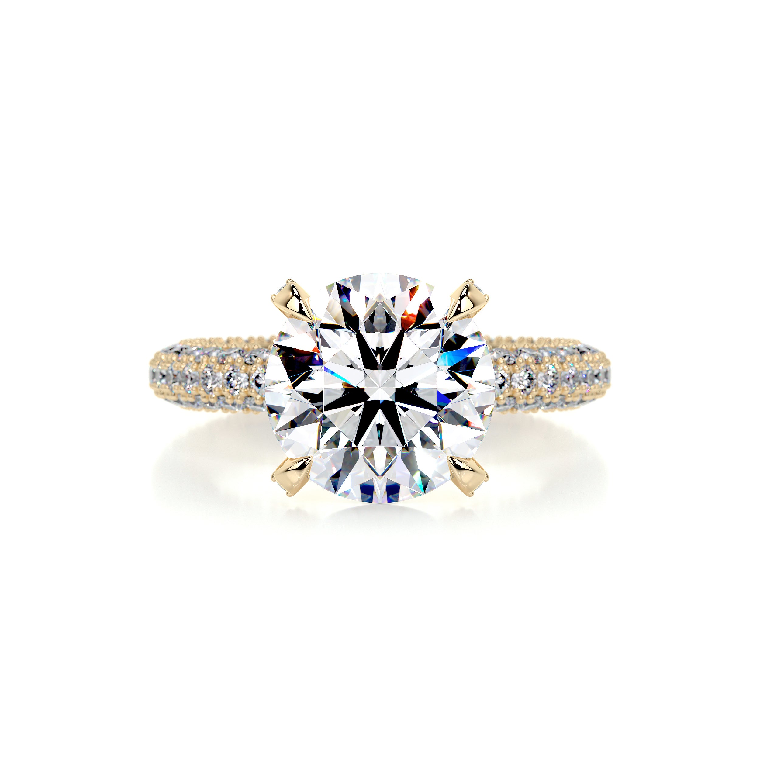 Milly Moissanite & Diamond Ring -18K Yellow Gold、mySite、hinf8tx79