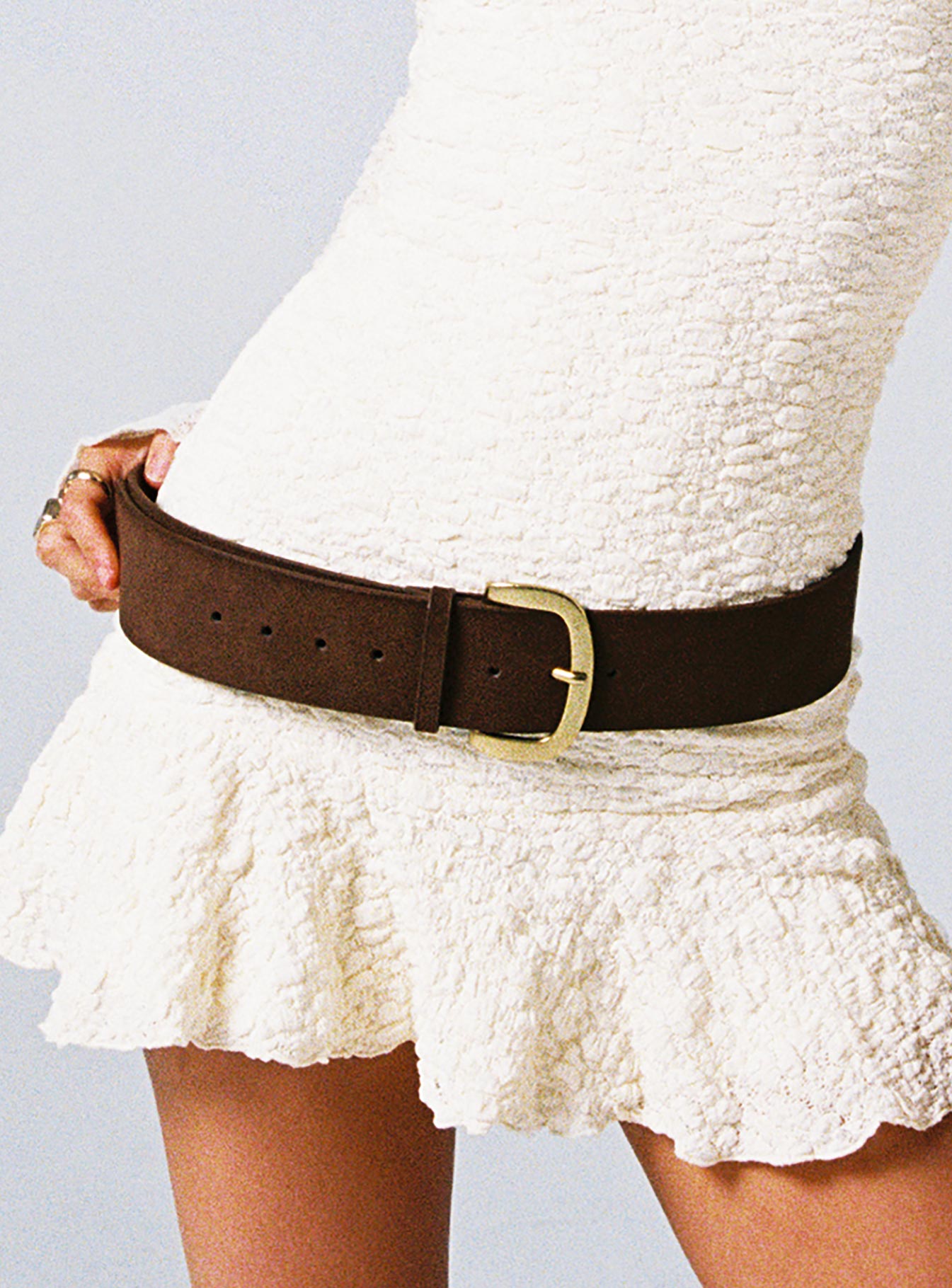 Lunah Low Waist Belt Brown、mySite、solidvoid