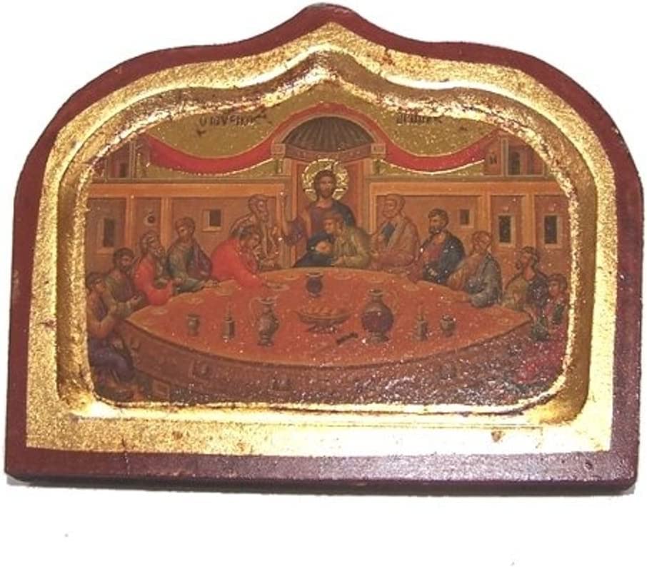 Holy Land Market Last Supper Icon with Sheets of Gold (Lithography)、mySite、topwebapps