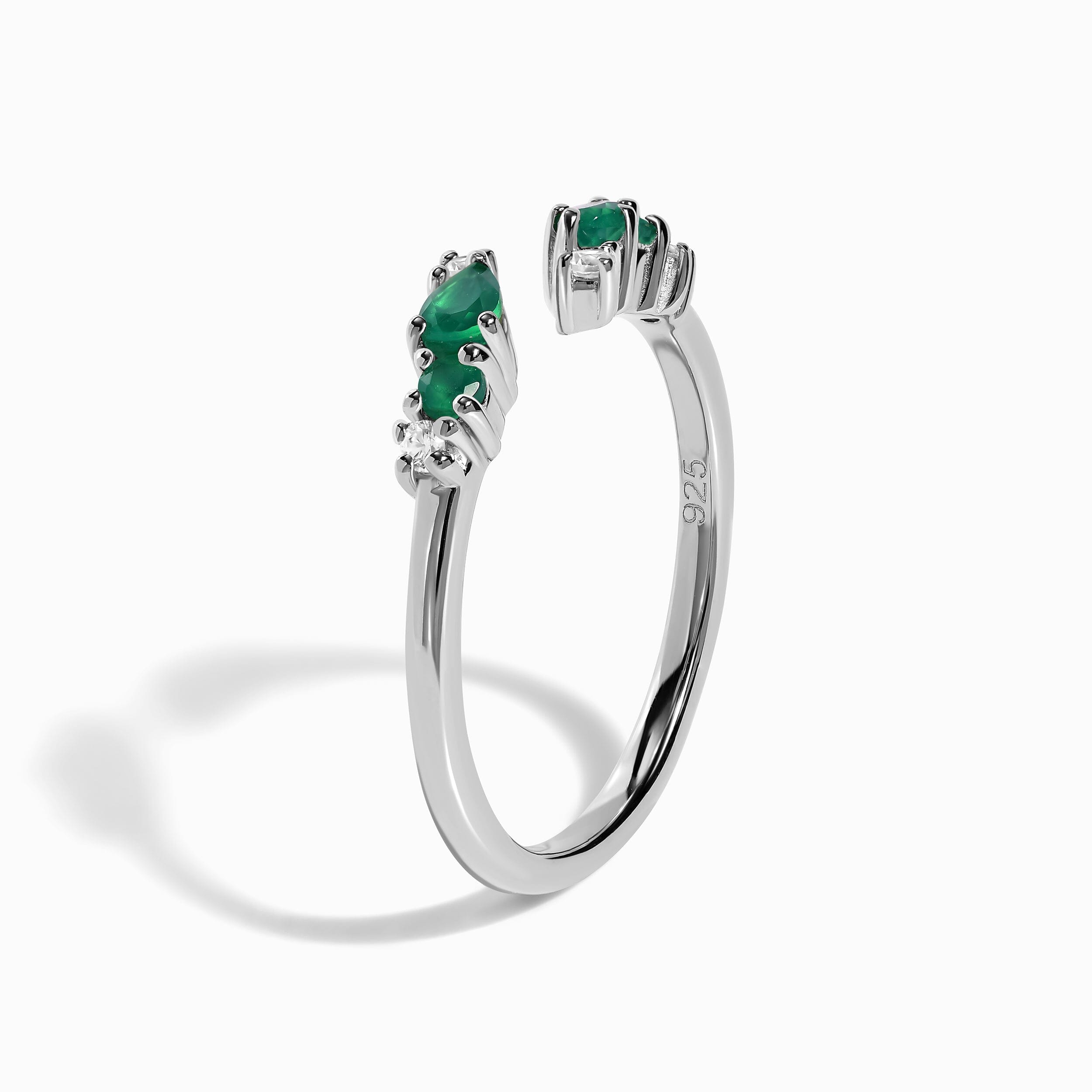 Adjustable Green Onyx Ring Flourish - May Birthstone、mySite、hinf8tx79