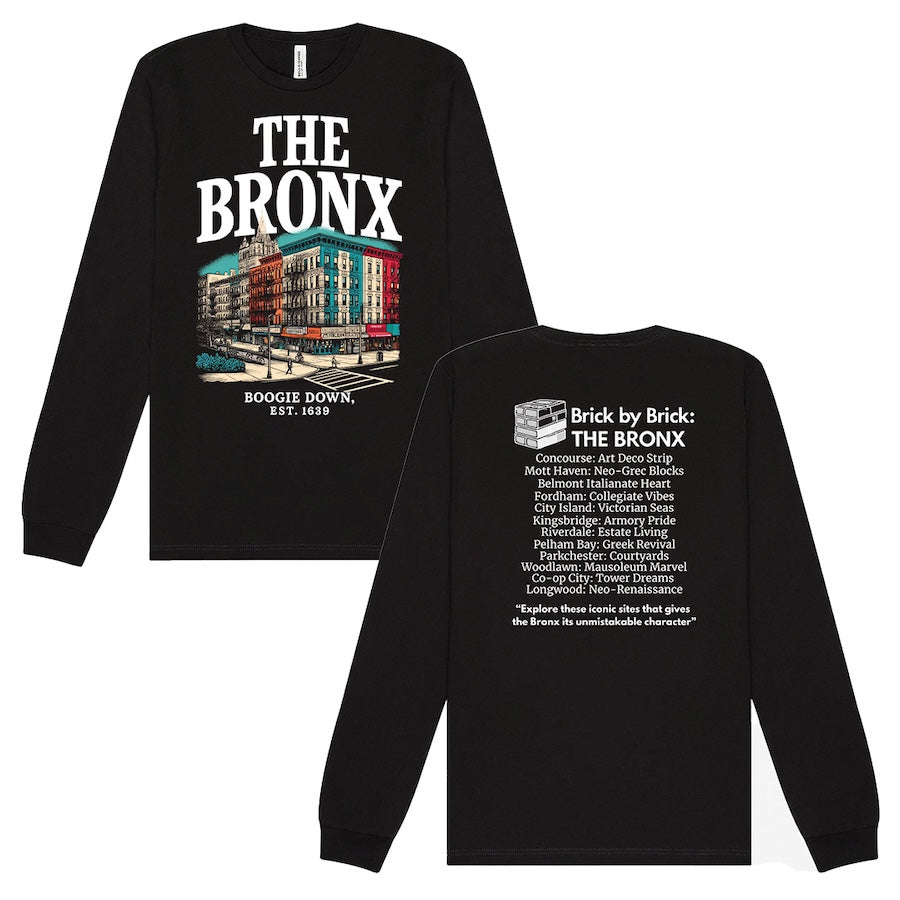 The Bronx – Boogie Down Architecture Black Long Sleeve、mySite、vikingsvslions