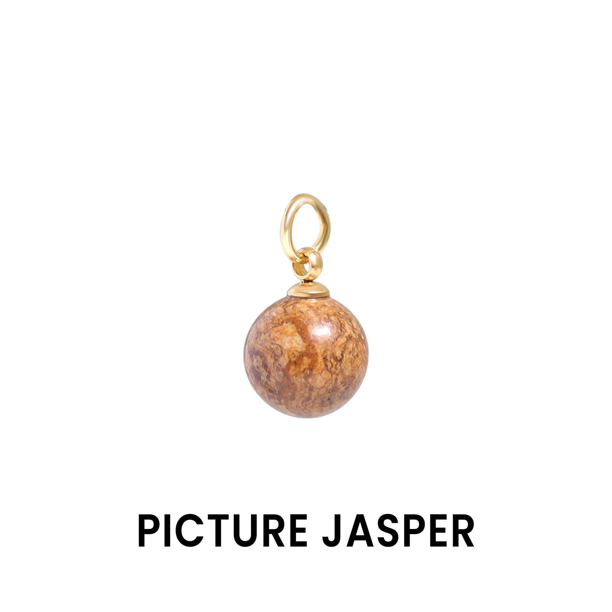 18K Gold PVD Stainless Steel Semi Precious Natural Stone Charms / SBB0306、mySite、dreamappss