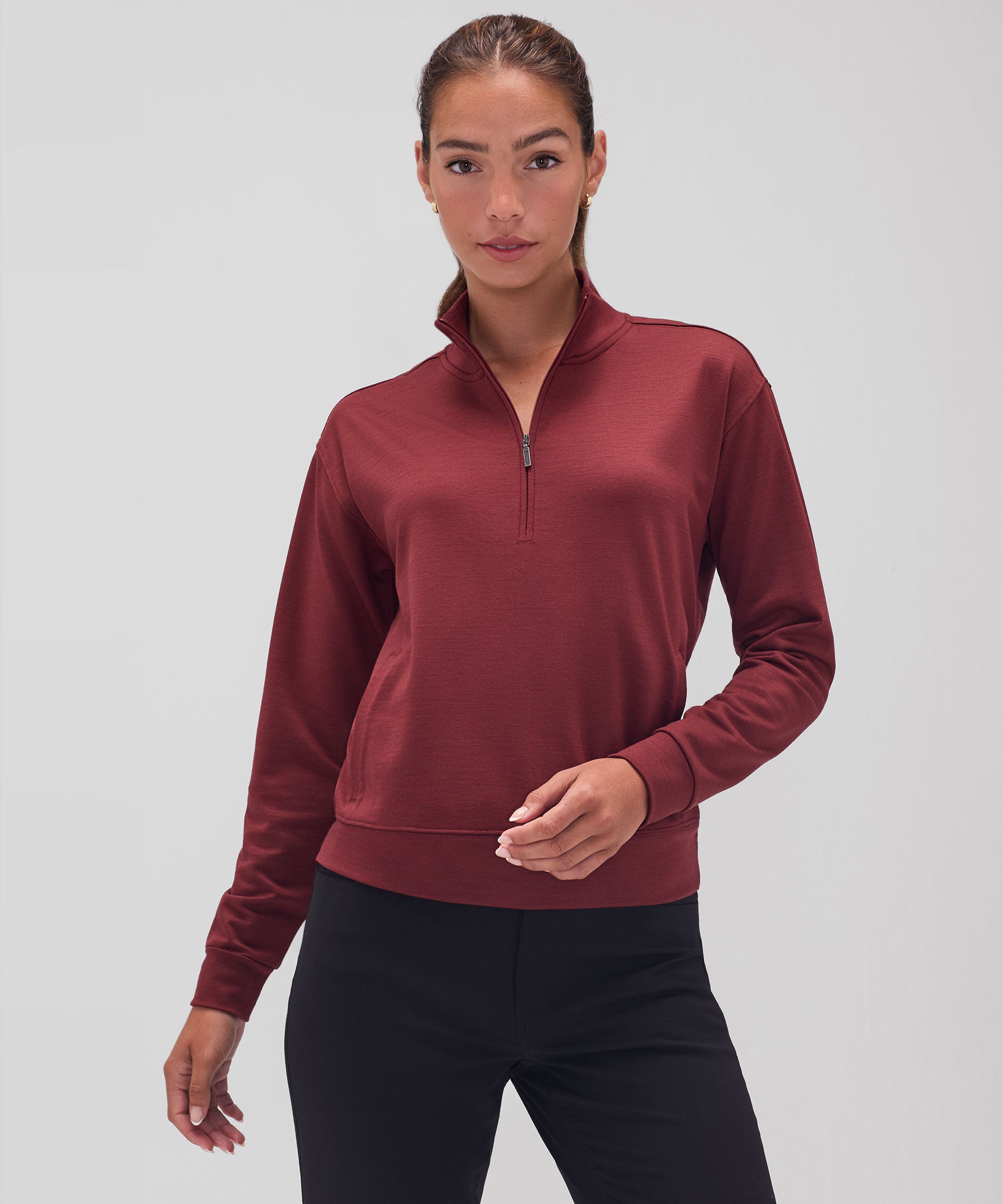 Women's Merino Transit Quarter Zip、mySite、noshort