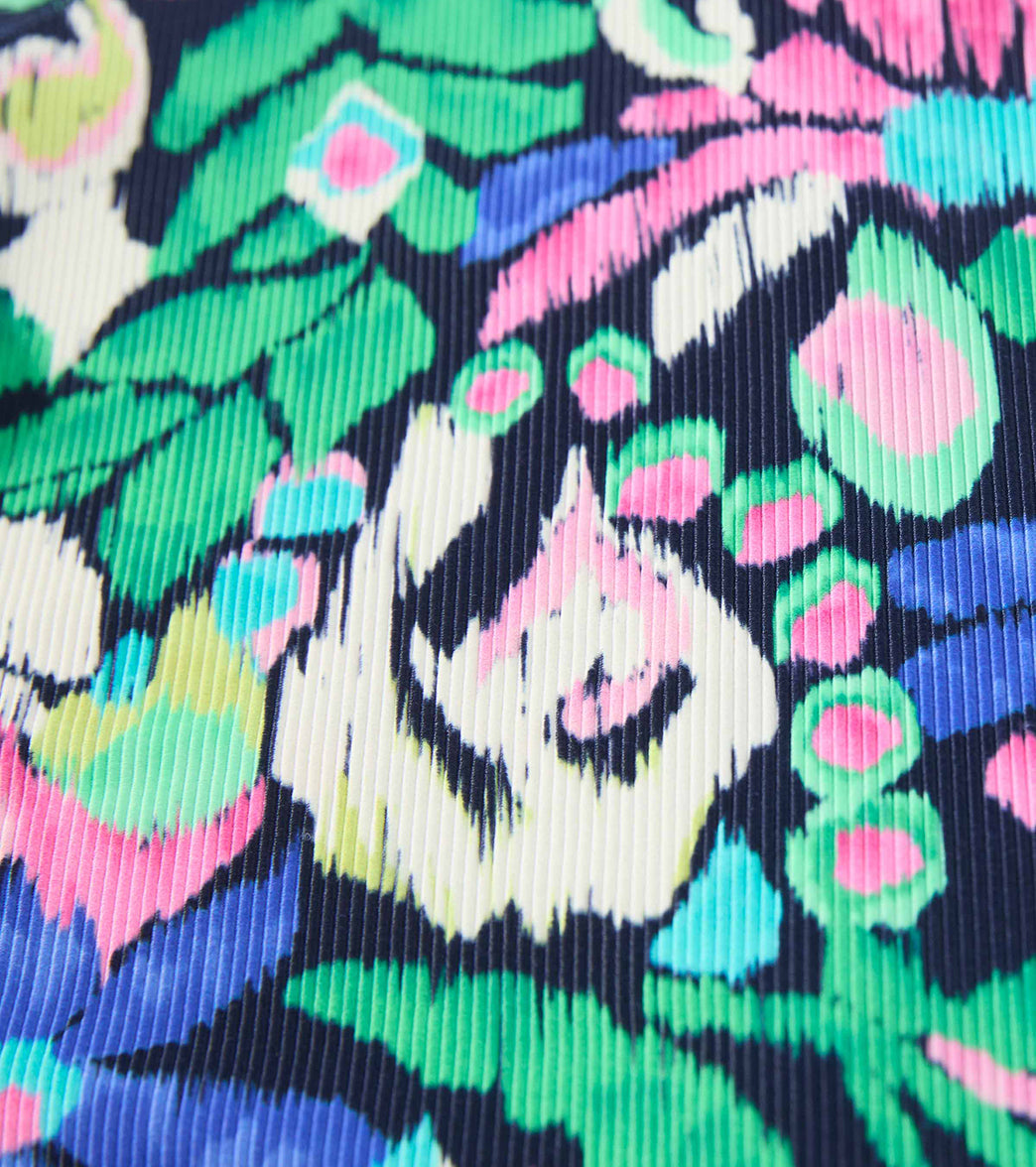 Beach House Women's Monterey Garden Visualize Sleeveless Zip Front One Piece Swimsuit、mySite、noshort