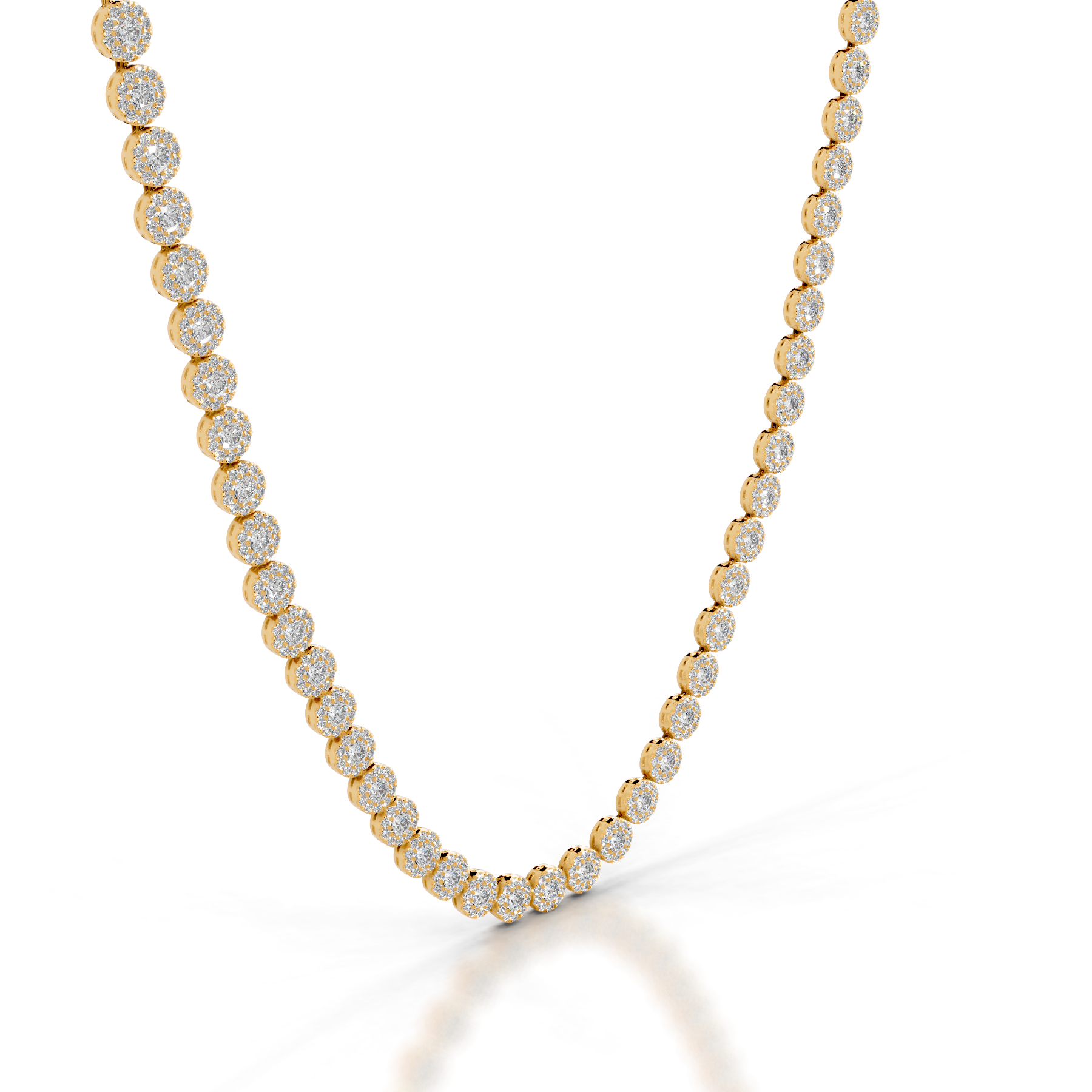 Gaynelle Lab Grown Diamond Tennis Collier (10 Carat) -18K Yellow Gold、mySite、hinf8tx79