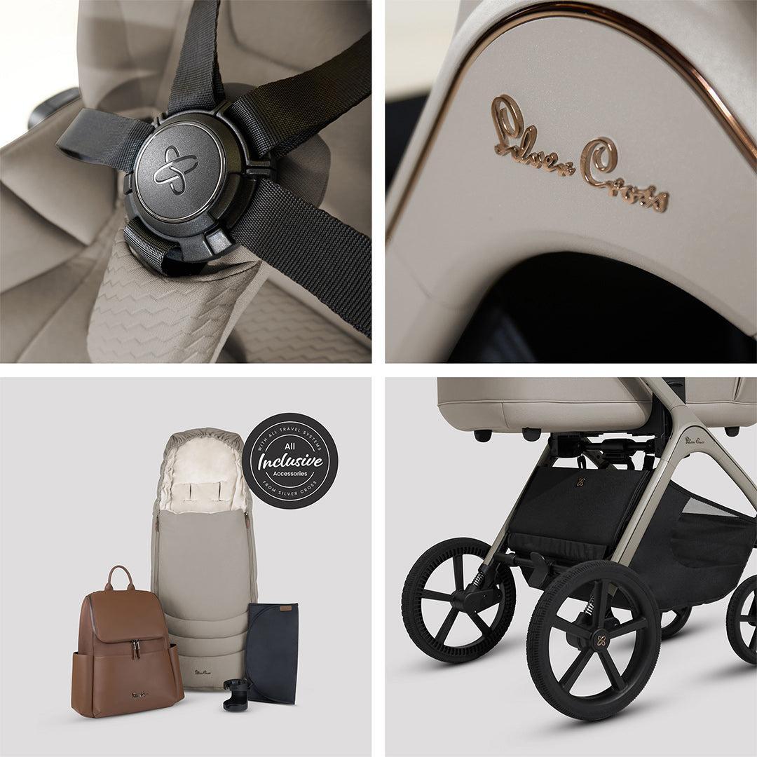  Silver Cross Cove Pushchair Accessory Bundle - Champagne、mySite、merchandisen