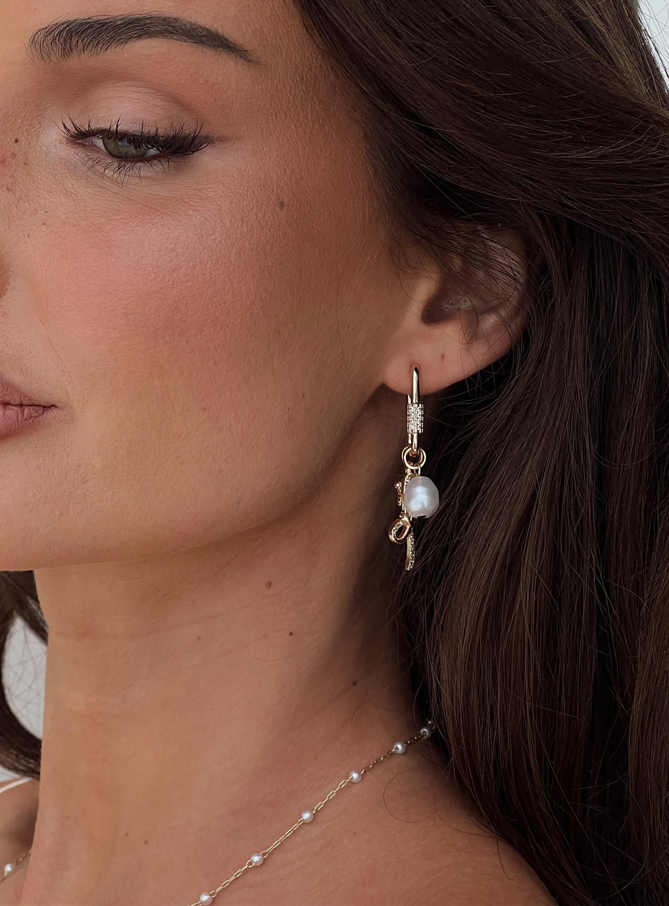 Plus One Charm Earrings Gold、mySite、solidvoid