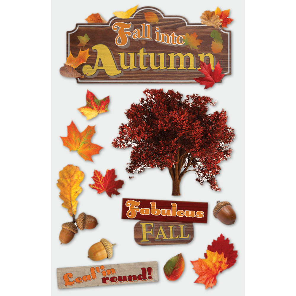  Fall into Autumn 3-D Stickers、mySite、ghnorth