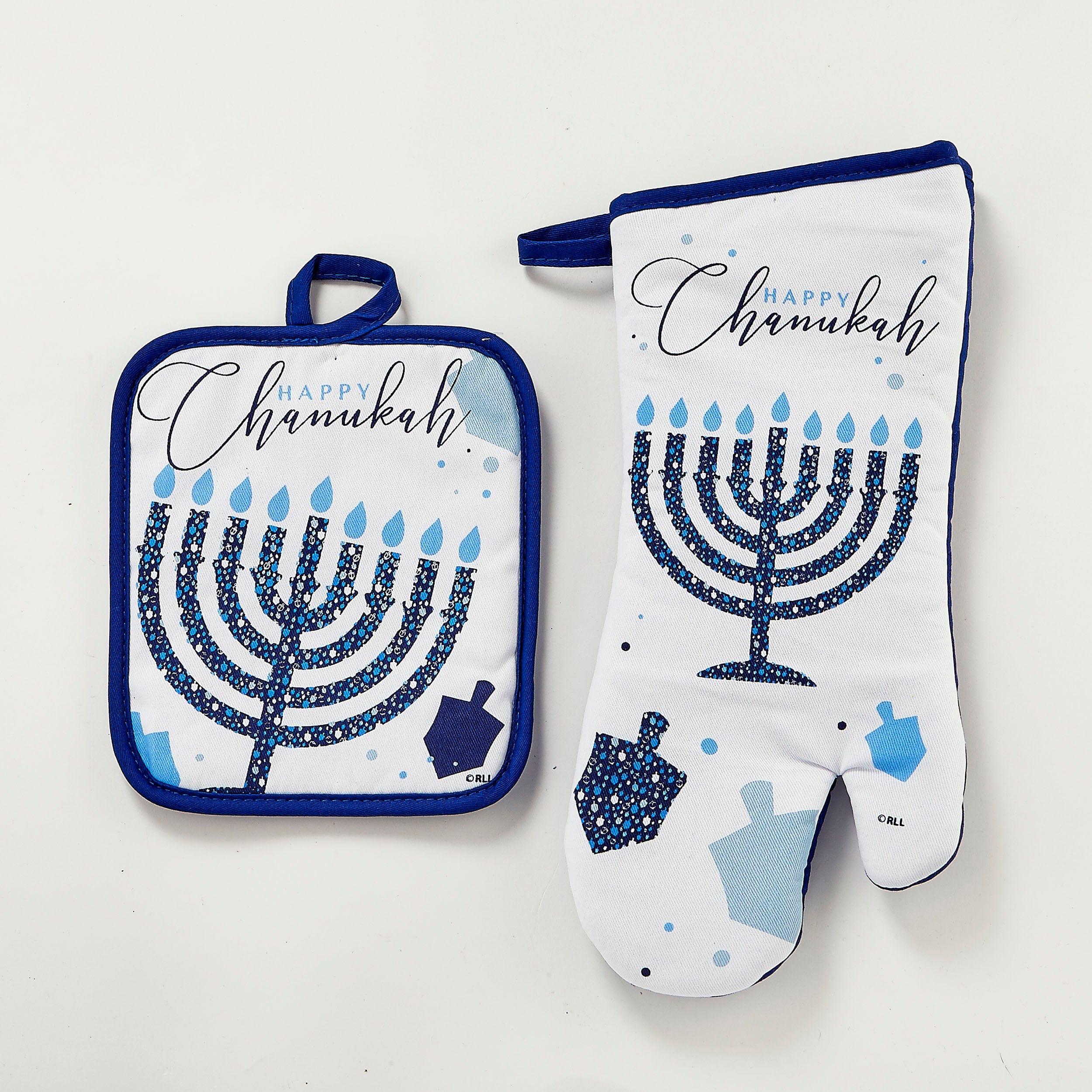 Menorah and Dreidel Pot Holder and Oven Mitt Set、mySite、topwebapps
