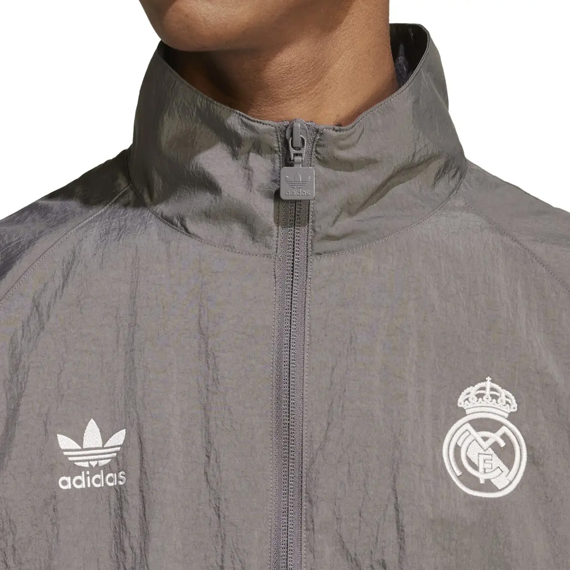 adidas Men's Real Madrid Originals 2024/25 Track Top Charcoal/Grey、mySite、bottomscart