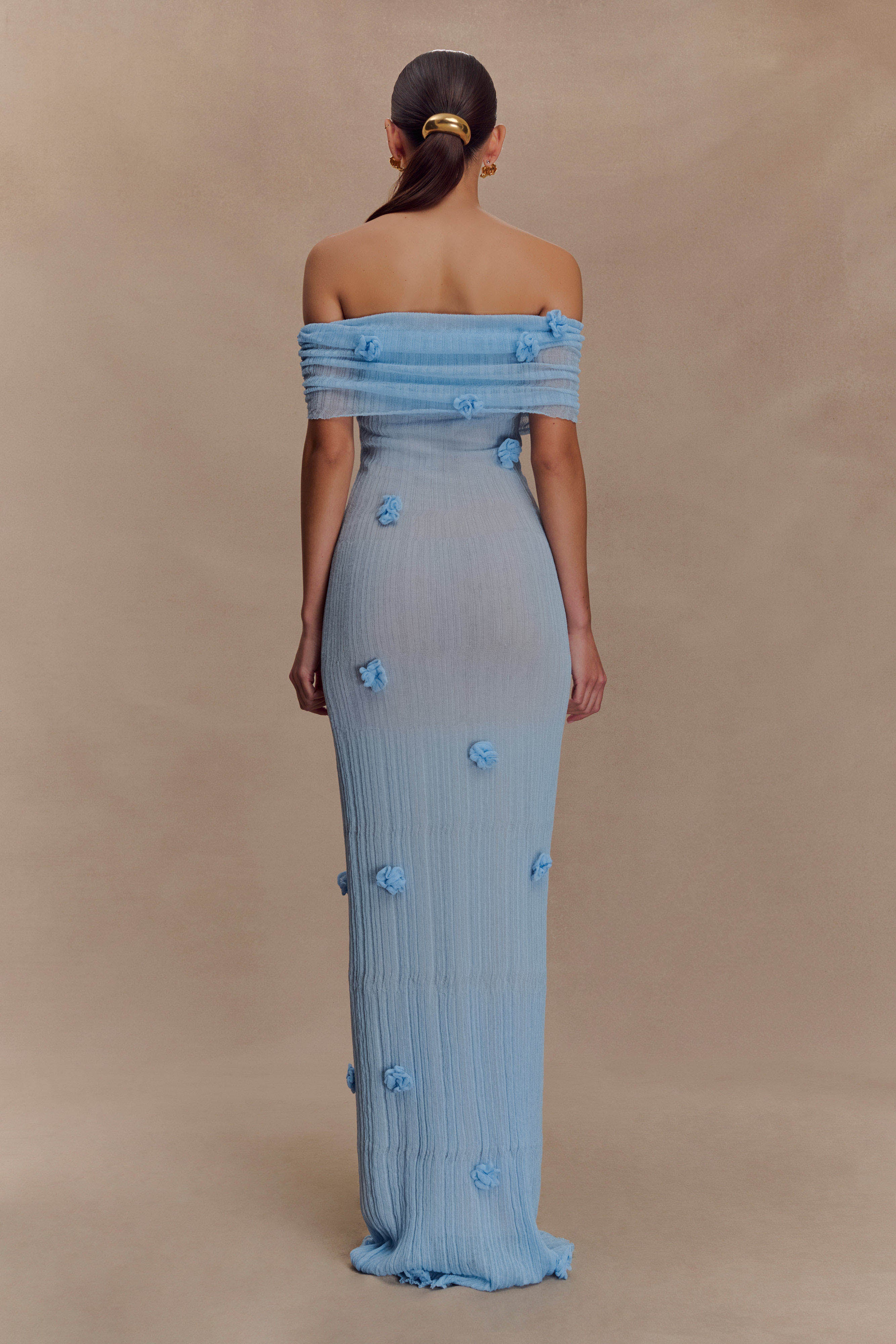 Brynn Orchid Knit Maxi Dress - Baby Blue、mySite、solidvoid