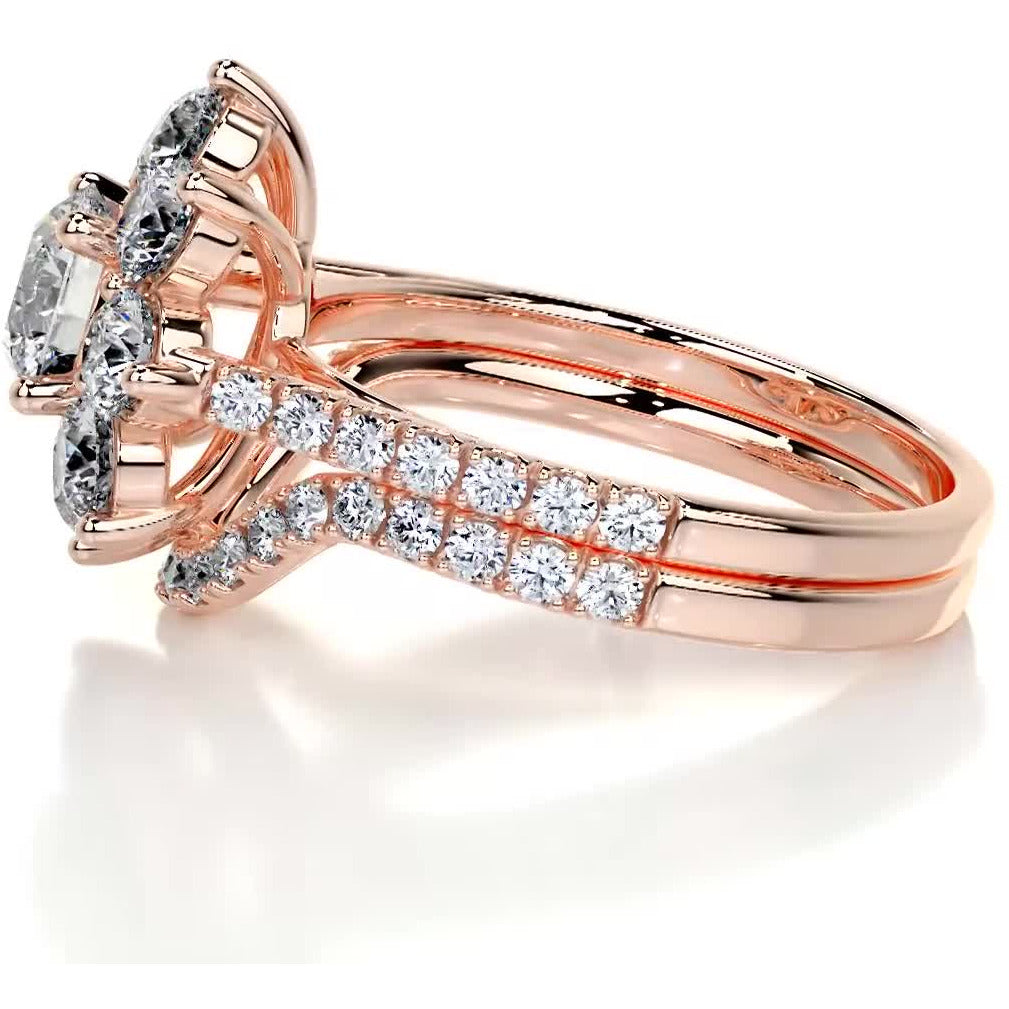 La Fleur Diamond Bridal Set -14K Rose Gold、mySite、hinf8tx79