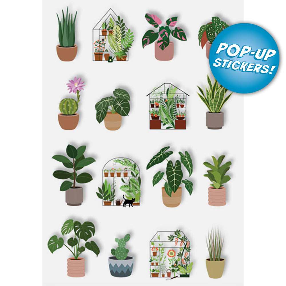  House Plants Pop-Up 3-D Stickers、mySite、ghnorth