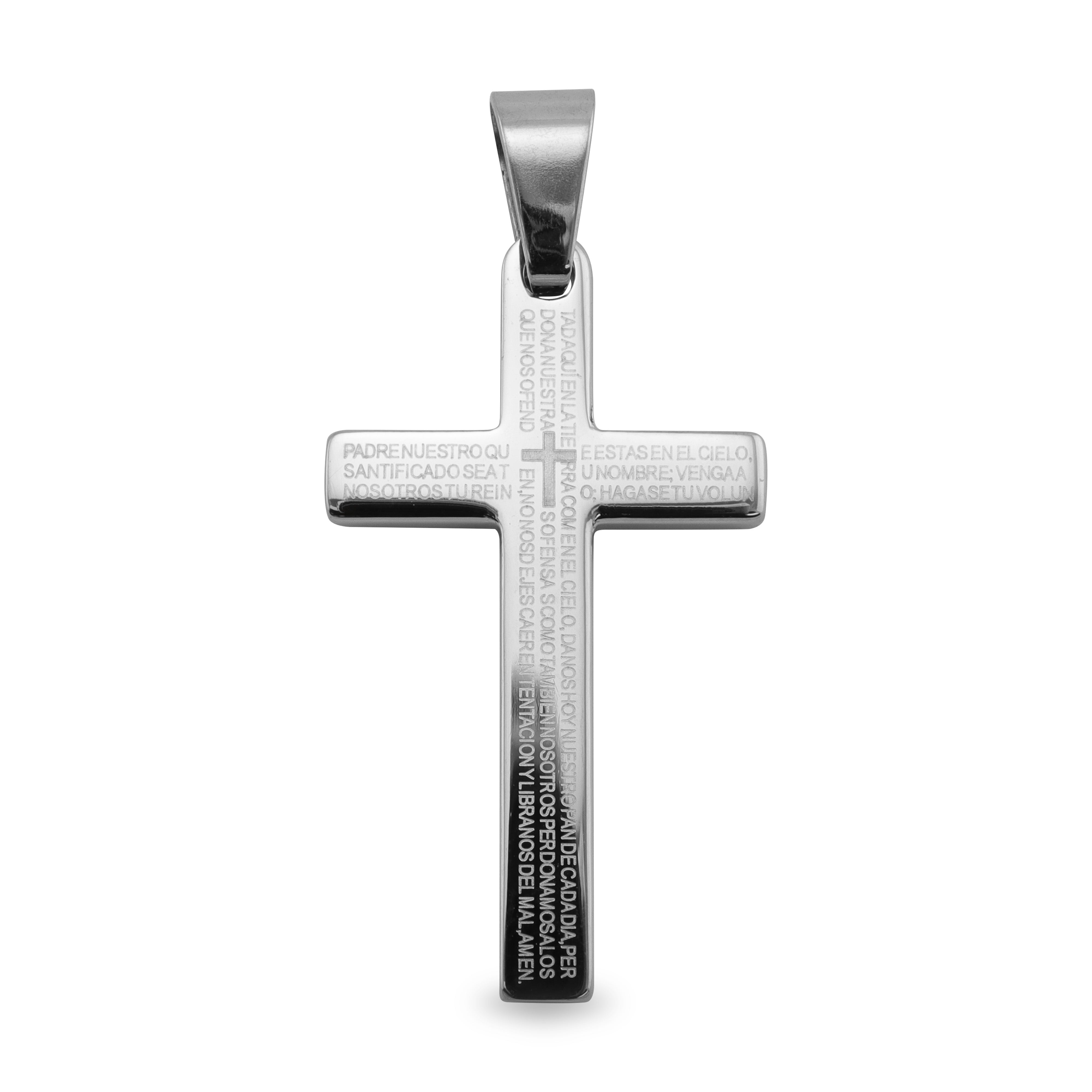 Stainless Steel Spanish Serenity Prayer Cross Pendant / PDC9019、mySite、dreamappss