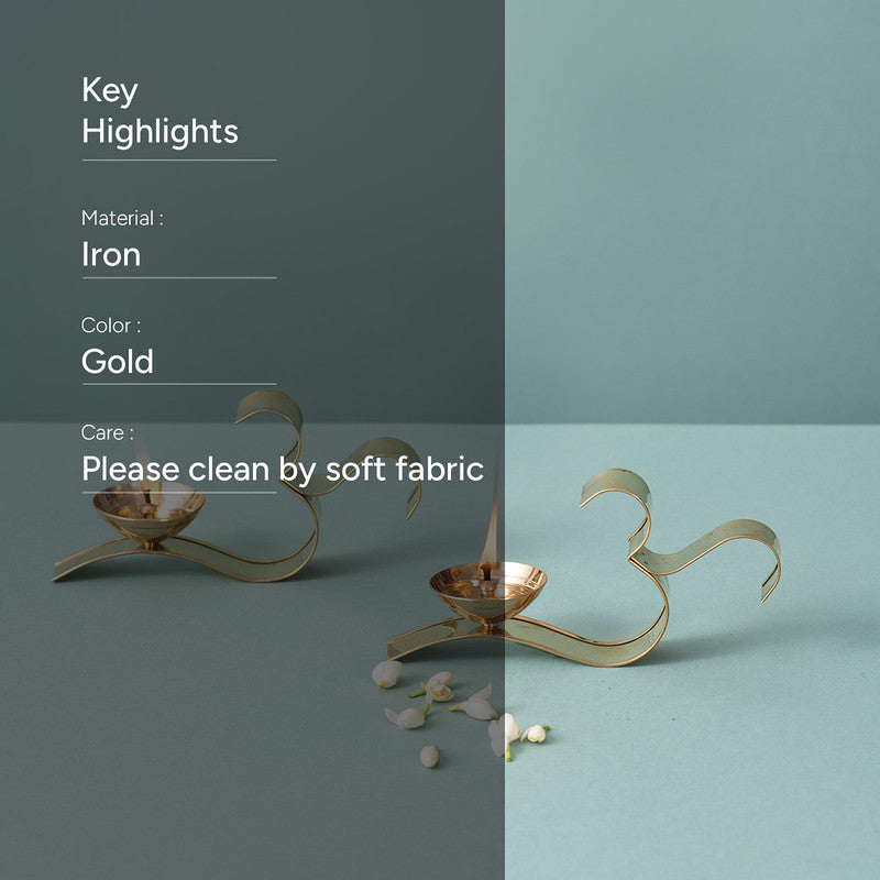 Brass Diya Set | Gold Plated | Set of 2、mySite、camillekostekn