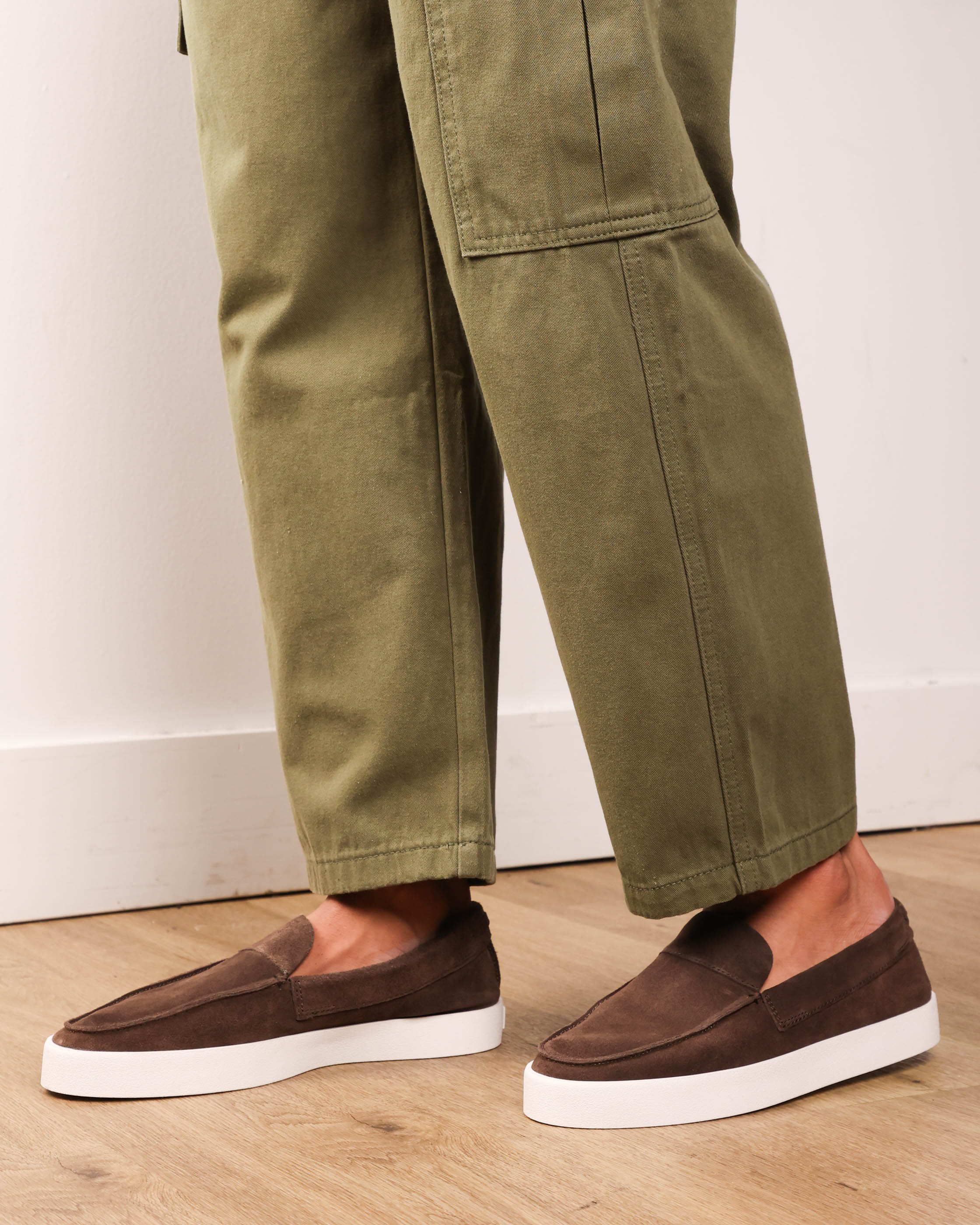 Saint Morta Hemisphere Suede Slip On Loafer Brown/White、mySite、zt4zffjzw