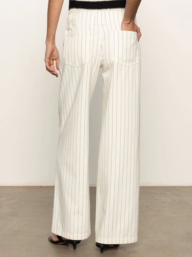 Sanctuary Arden Wide Leg, Bleached White Pinstripe、mySite、noshort