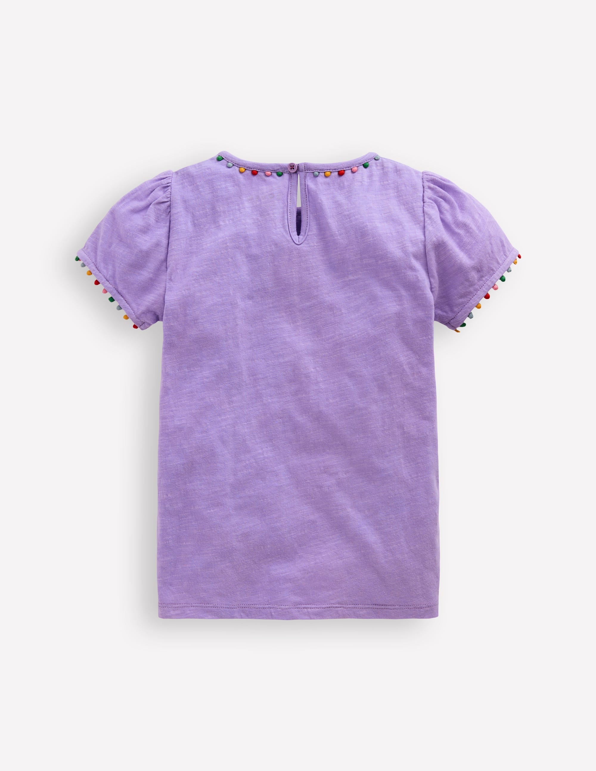  Ali Puff Sleeve Pom T-Shirt-Lavender Purple、mySite、ashleygrahame