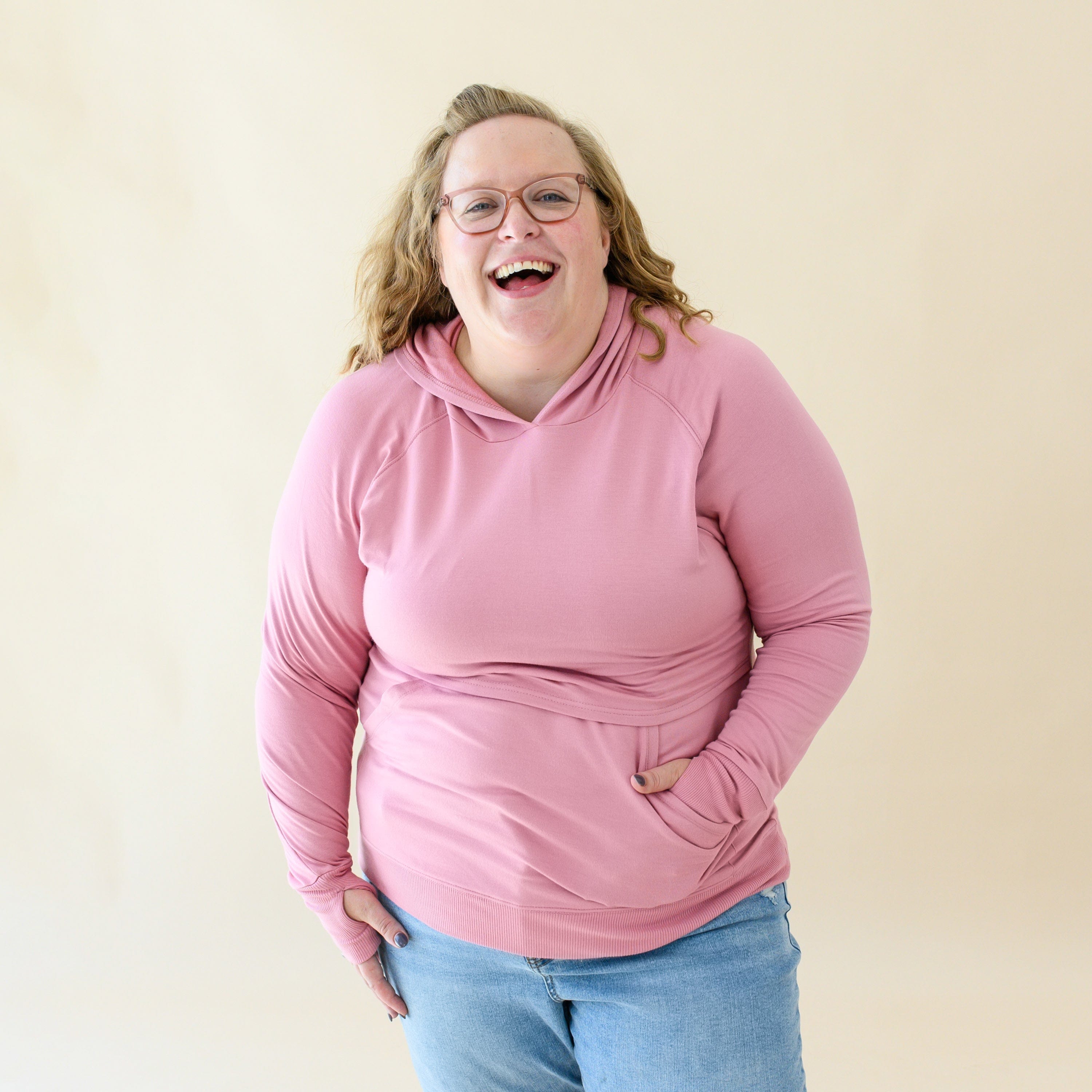  Women's French Terry Nursing Hoodie in Apple Blossom、mySite、layawaytickets