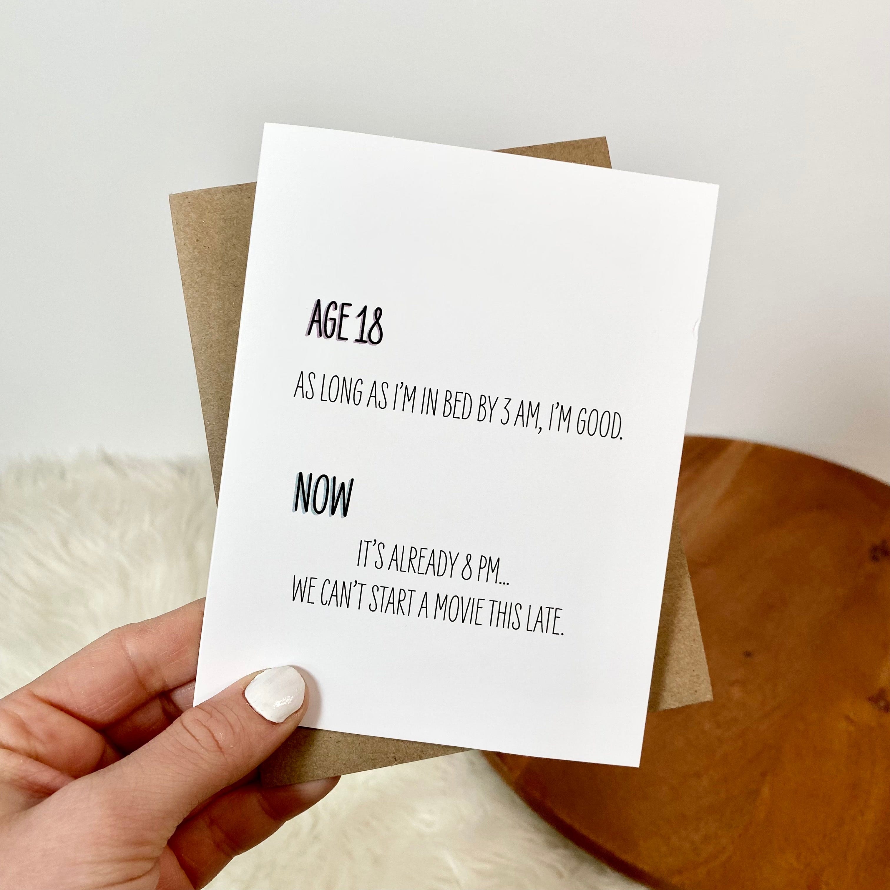  Age 18 vs Now, Funny Birthday Card、mySite、ghnorth