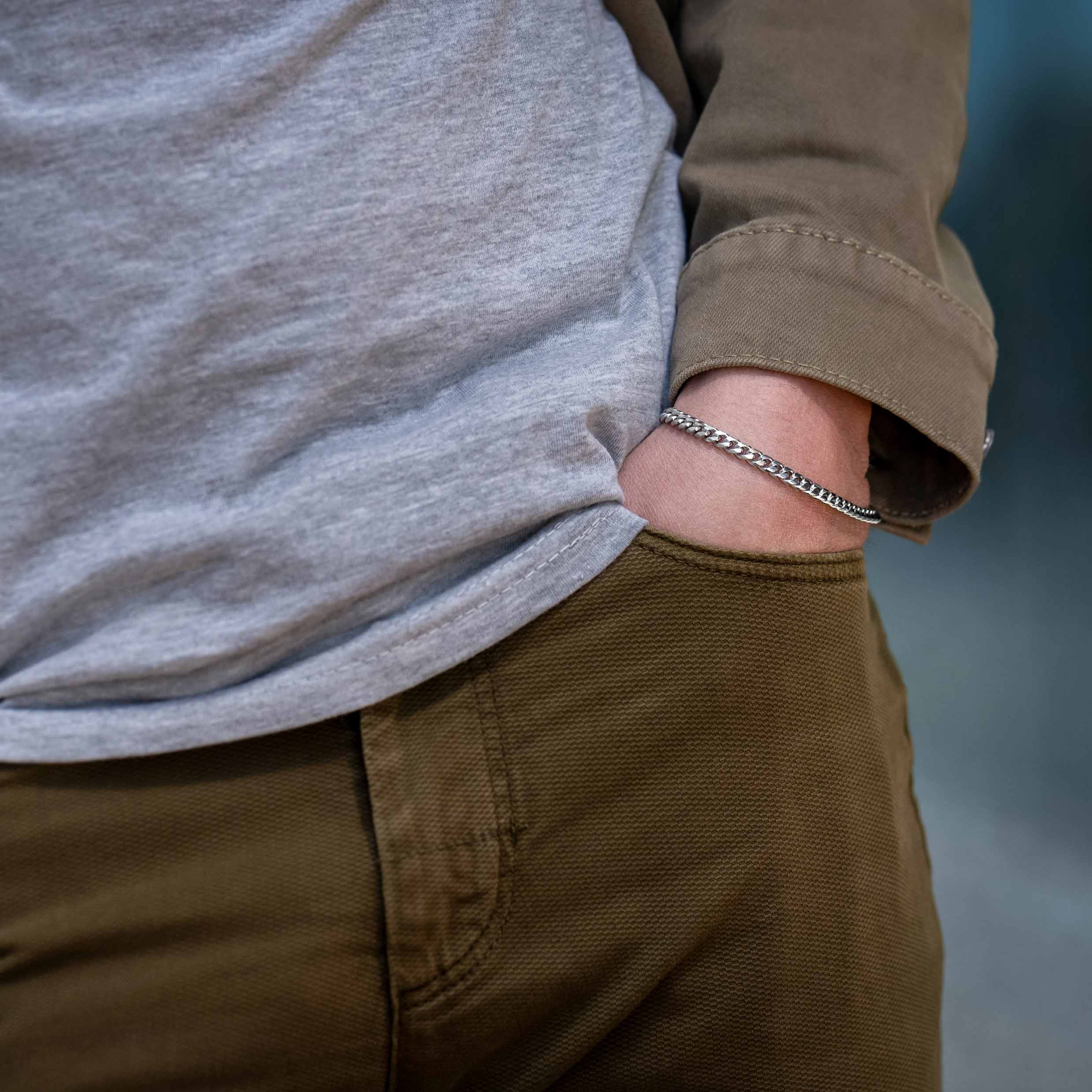  Cuban Chain Bracelet - 5MM - Silver