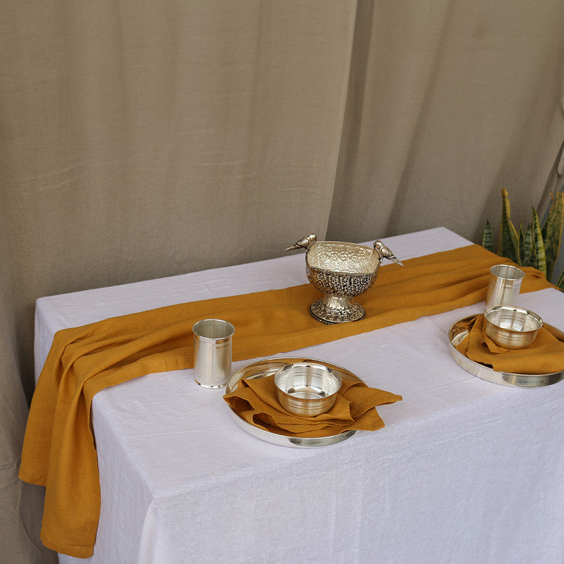 Pure Linen Table Runners | Golden Yellow、mySite、camillekostekn