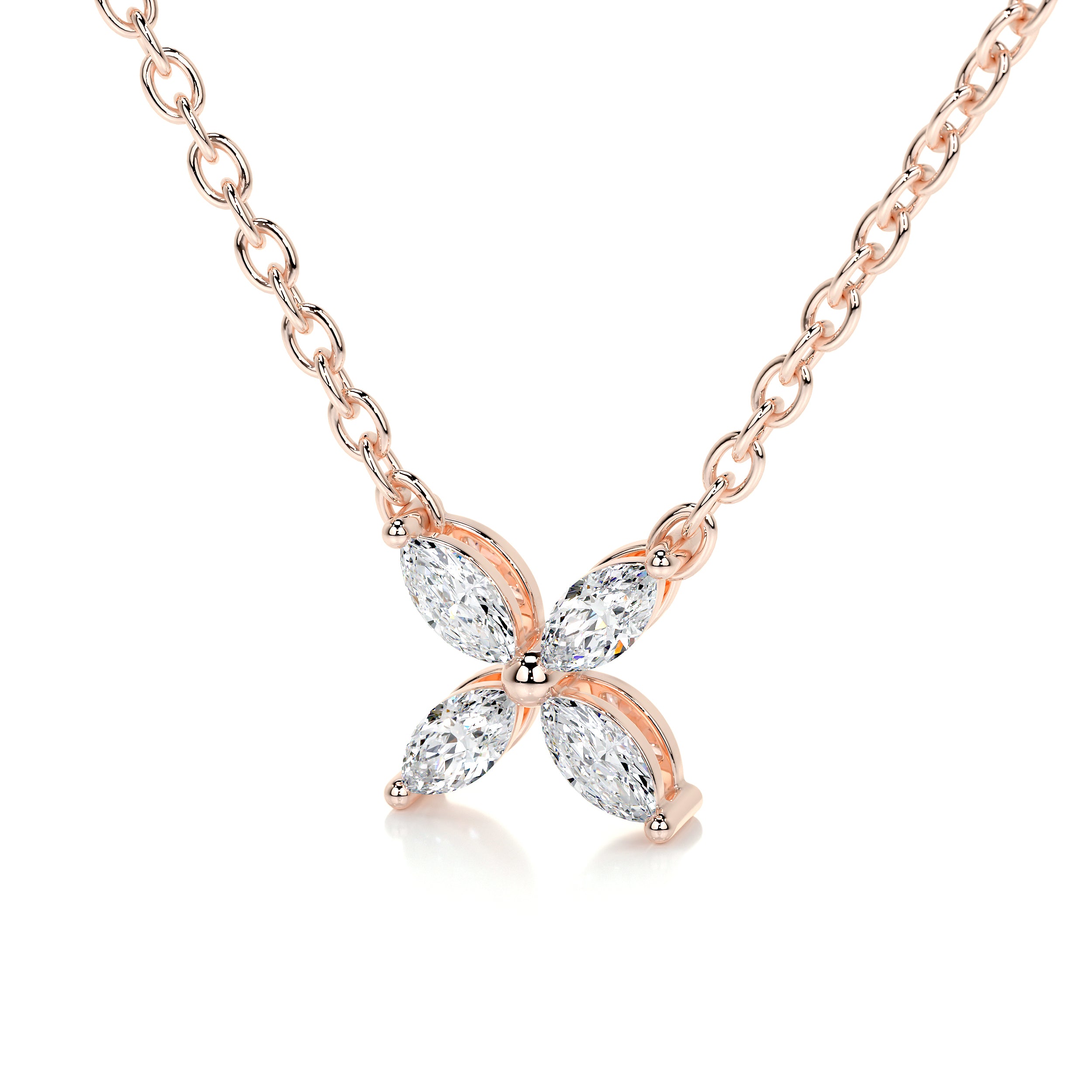 Michelle Lab Grown Diamond Pendant (0.20 Carat) -14K Rose Gold、mySite、hinf8tx79