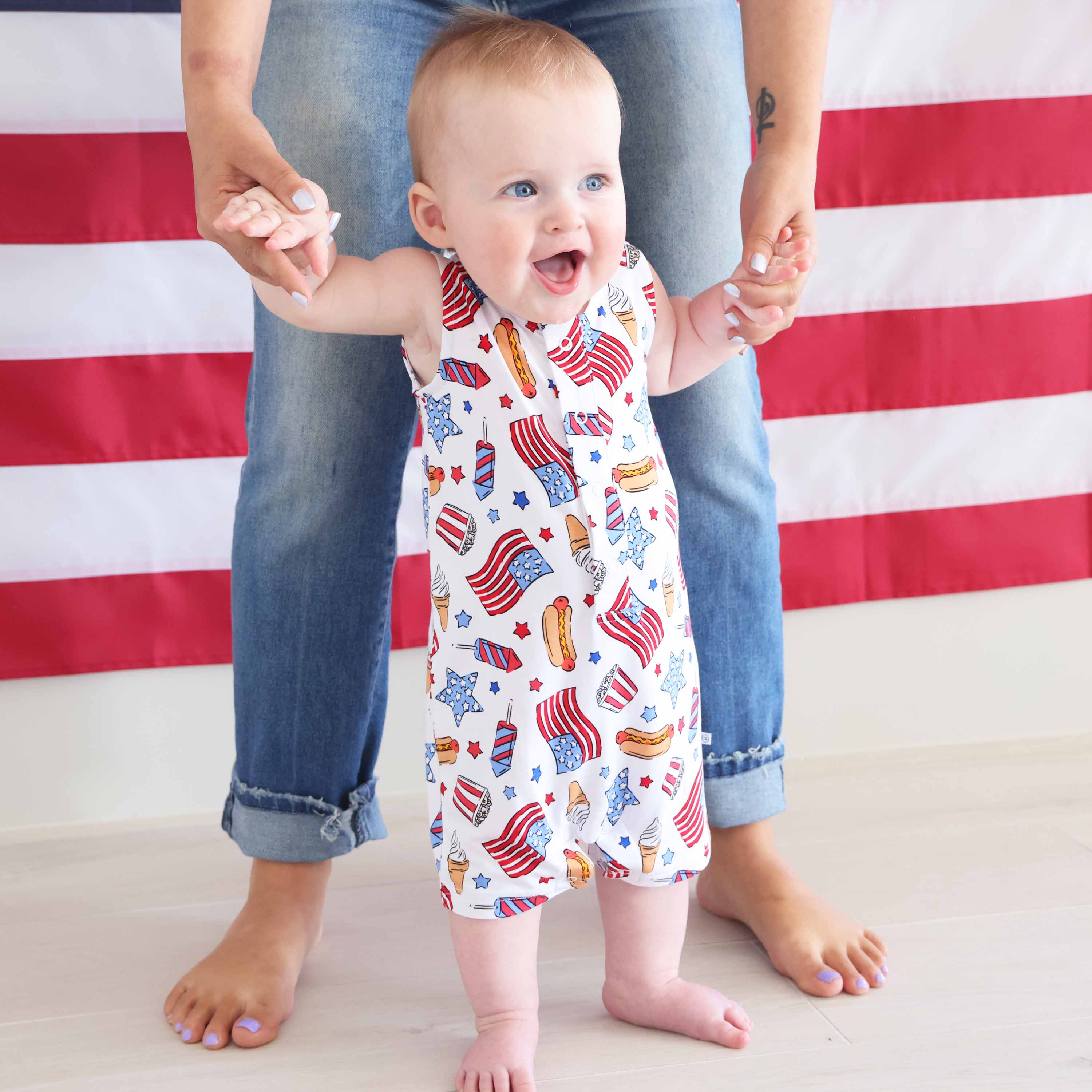  Sleeveless Snap Romper | Party in the USA Fireworks、mySite、layawaytickets