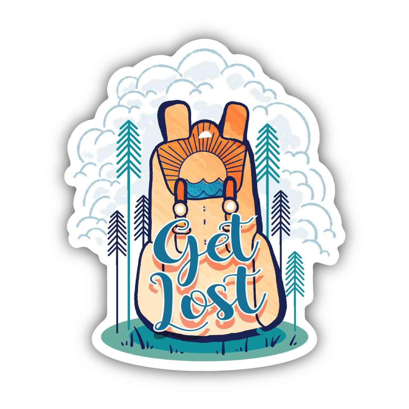  Get Lost Backpack Travel Sticker、mySite、ghnorth