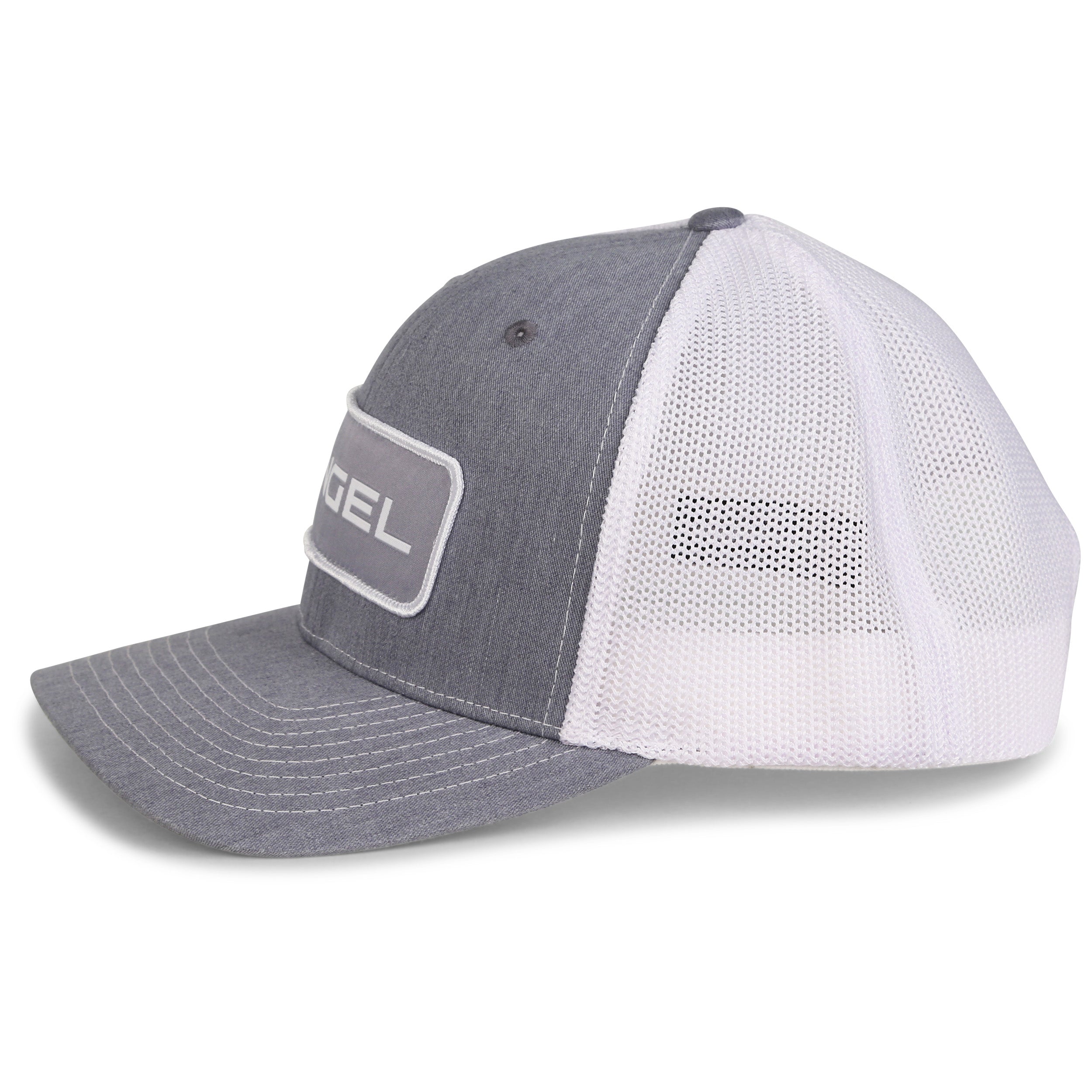 Engel Heather Grey & White 112 Trucker Cap by Richardson®、mySite、noshort
