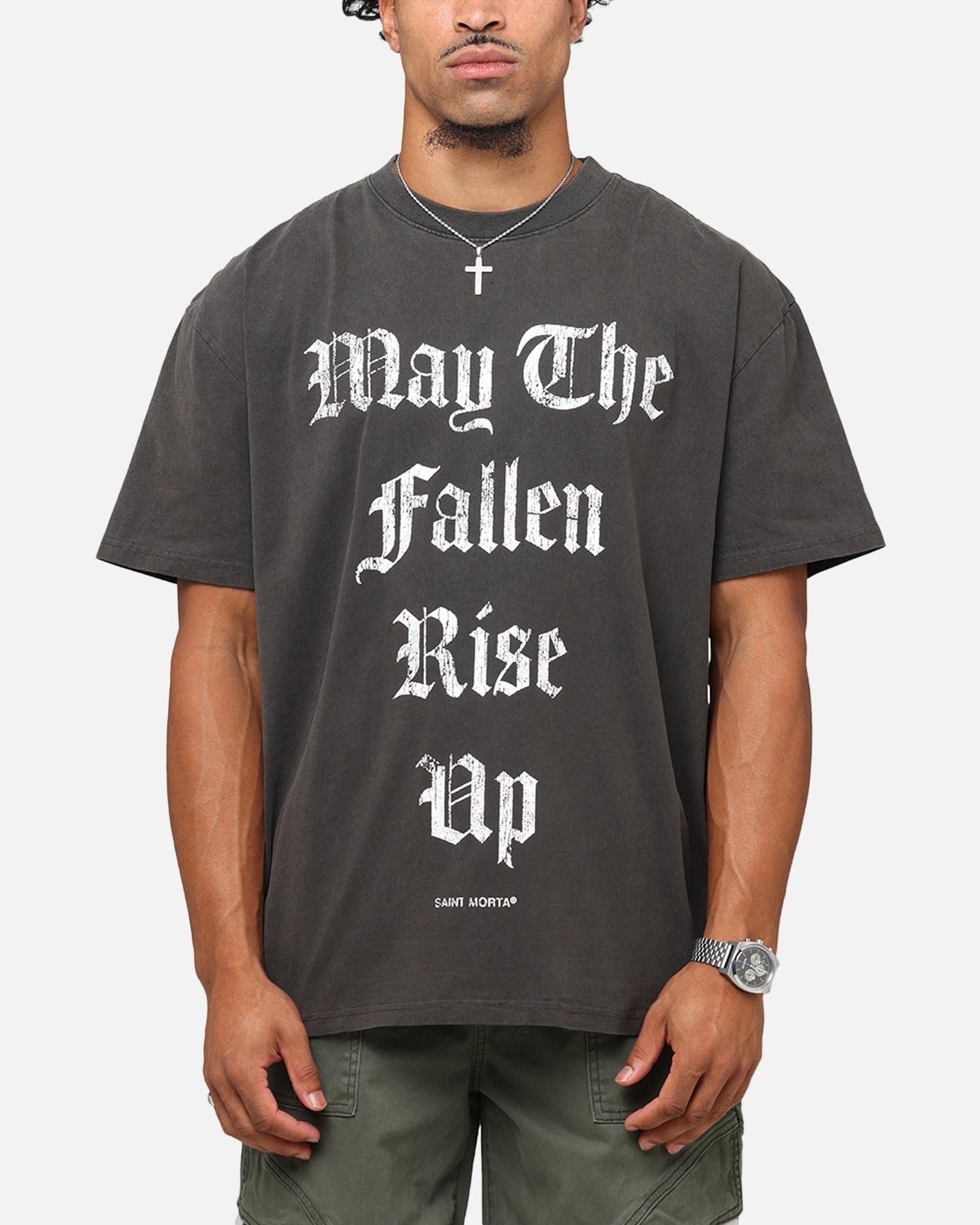 Saint Morta Fallen Rising Boxy T-Shirt Black Wash、mySite、zt4zffjzw