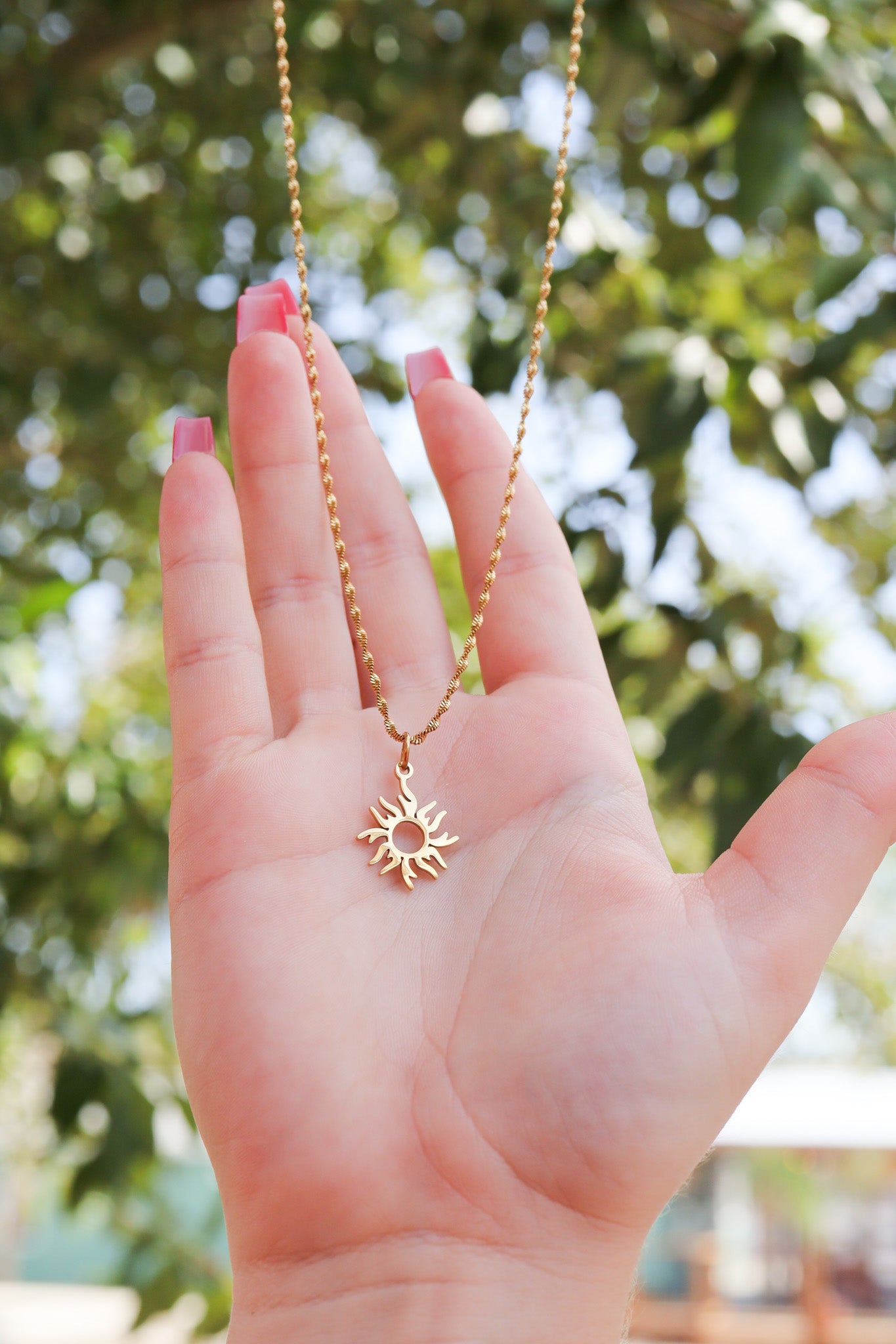 18K Gold PVD Stainless Steel Sunburst Charm / PDL0200、mySite、dreamappss