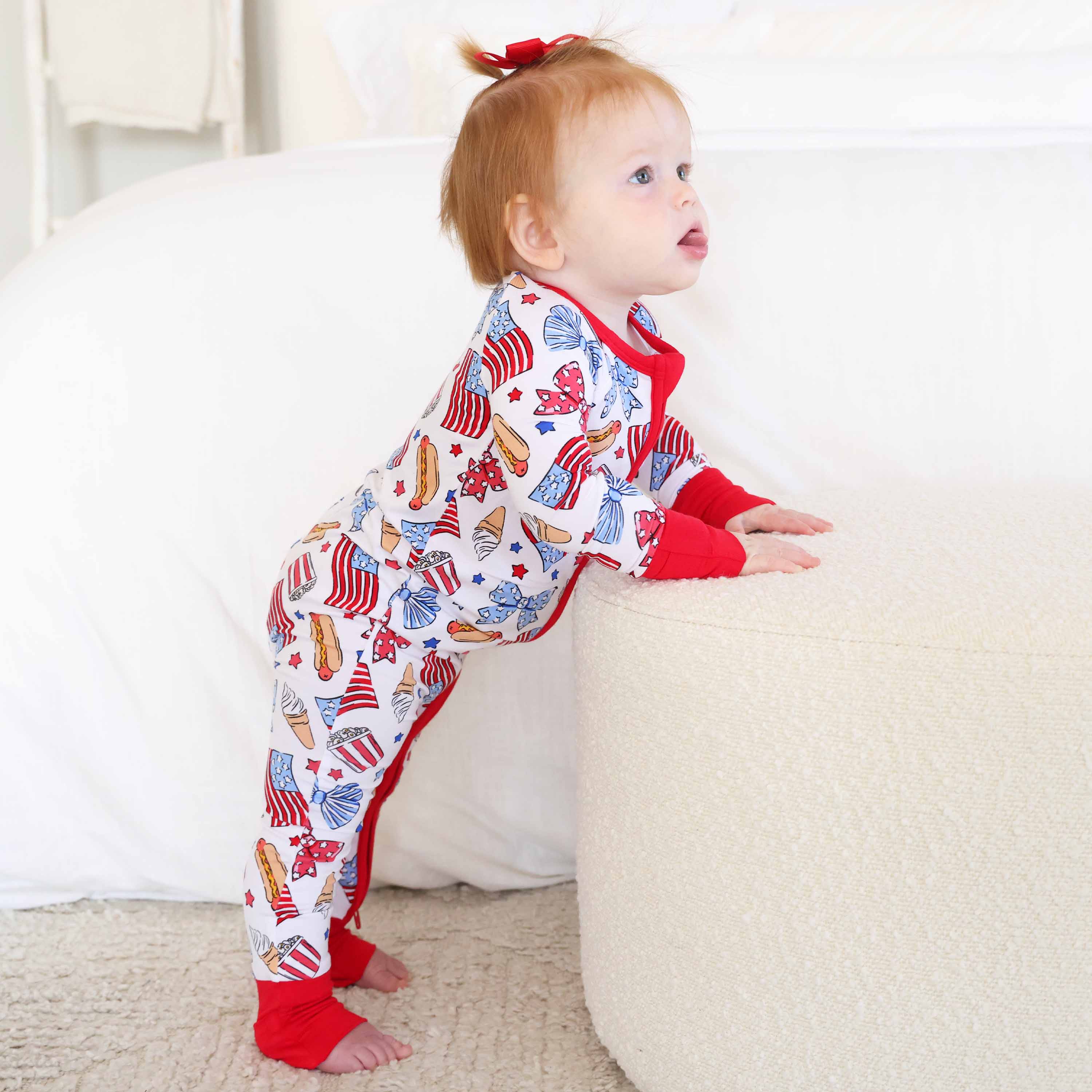  Party in the USA Convertible Zip Romper | Bows、mySite、layawaytickets