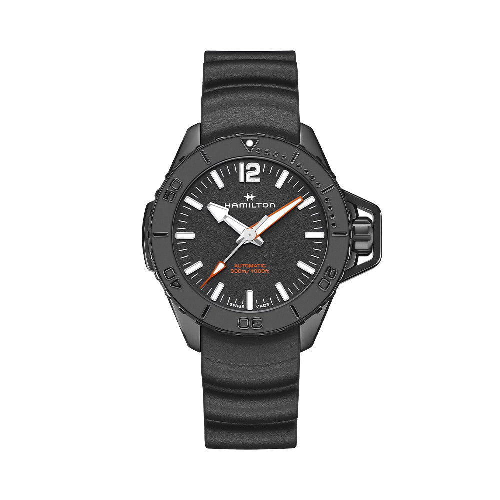 Khaki Navy Frogman Auto PVD Black 46mm - Black on Rubber Strap、mySite、botmansion