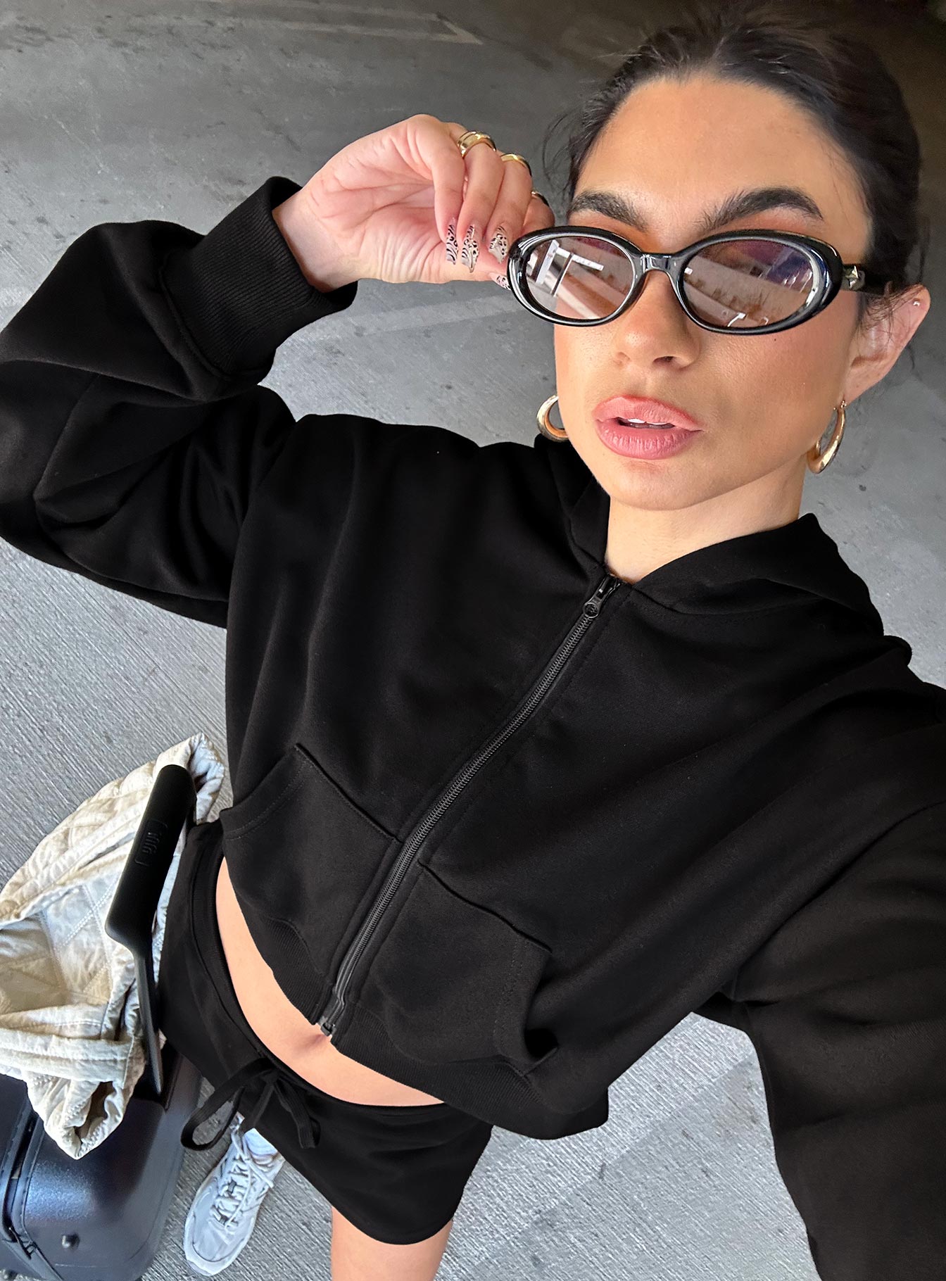 Revive Zip Through Hoodie Black、mySite、solidvoid