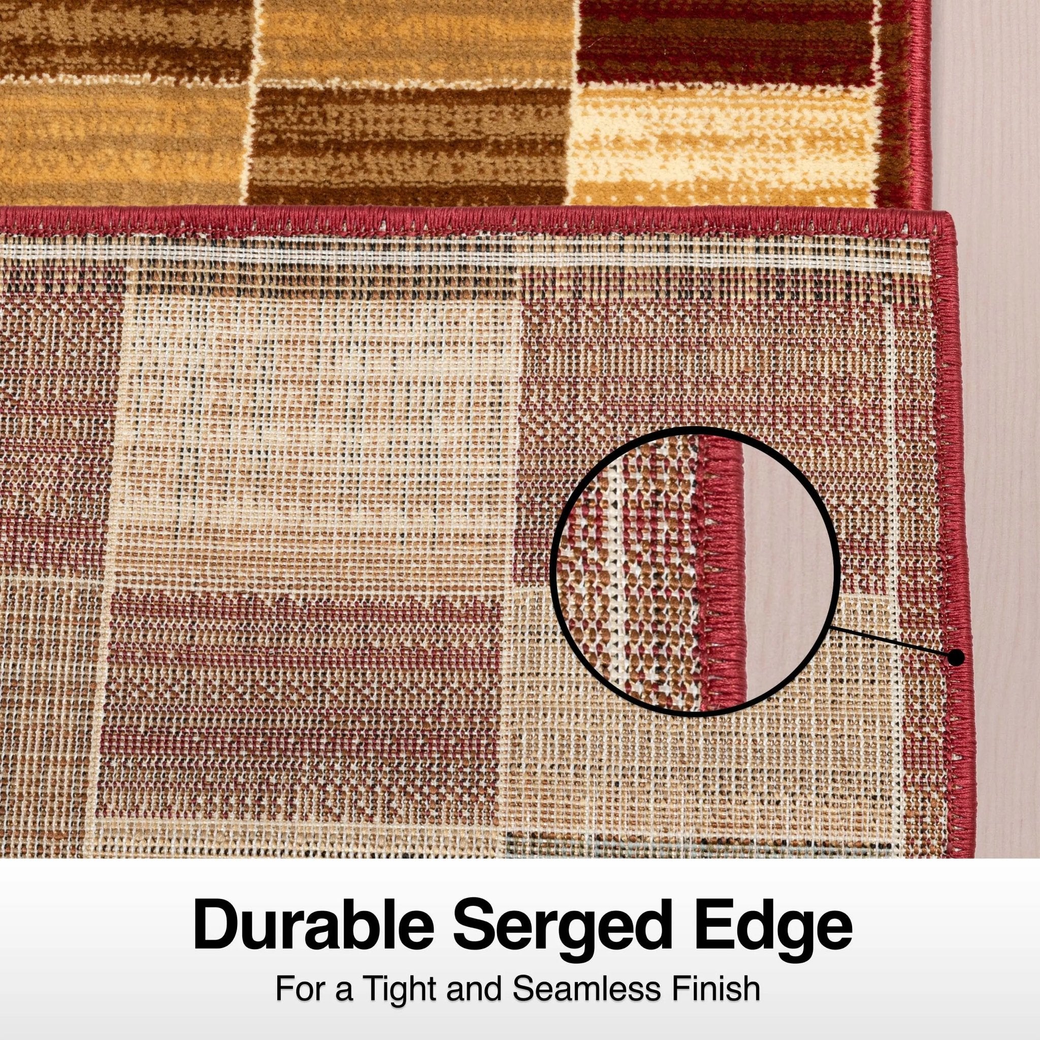 Custom Size Runner Yaren Geometric Modern Red 27 Inch Wide x Choose Your Length Hallway Runner Rug、mySite、gigharbornorthrealestate