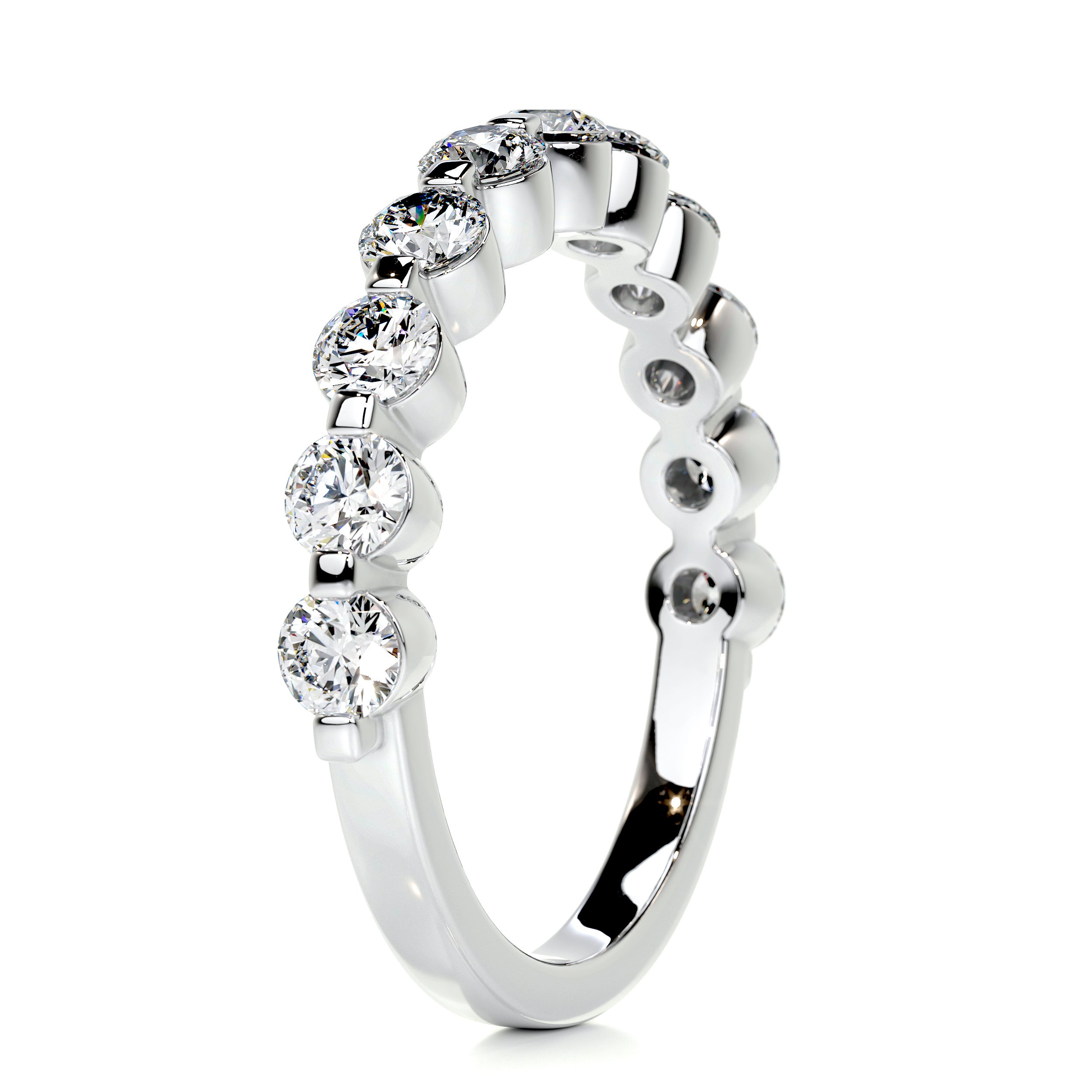 Josie Half-Eternity Wedding Ring (1 Carat) -18K White Gold、mySite、hinf8tx79