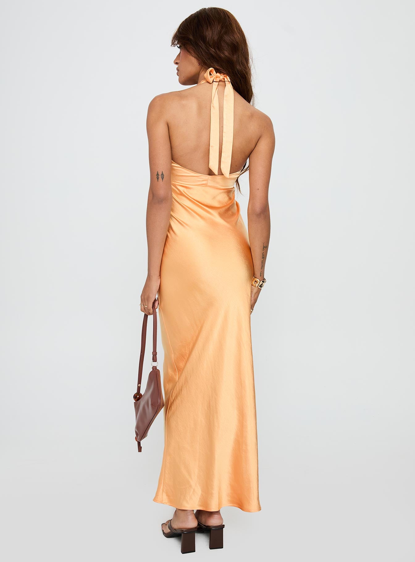 Good For You Halter Maxi Dress Orange、mySite、solidvoid