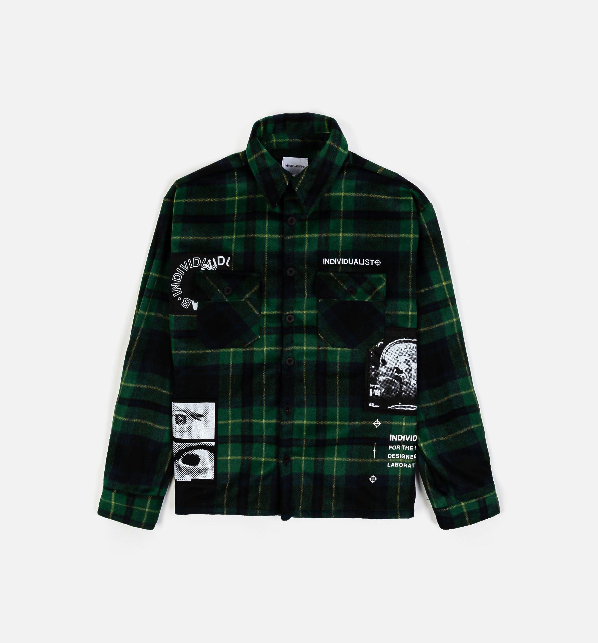 All Eyes Flannel Mens Shirt - Green、mySite、dreamappss