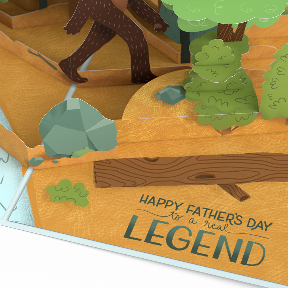 Father's Day Bigfoot Legend Pop-Up Card、mySite、solidvoid