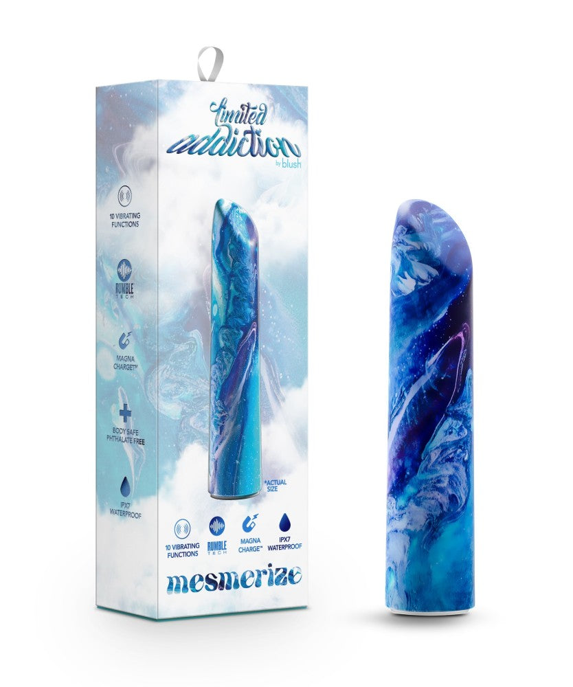 Limited Addiction By Blush® | Mesmerize Power Vibe Azure Vibrator with Powerful RumboTech™ Technology、mySite、bottomscart