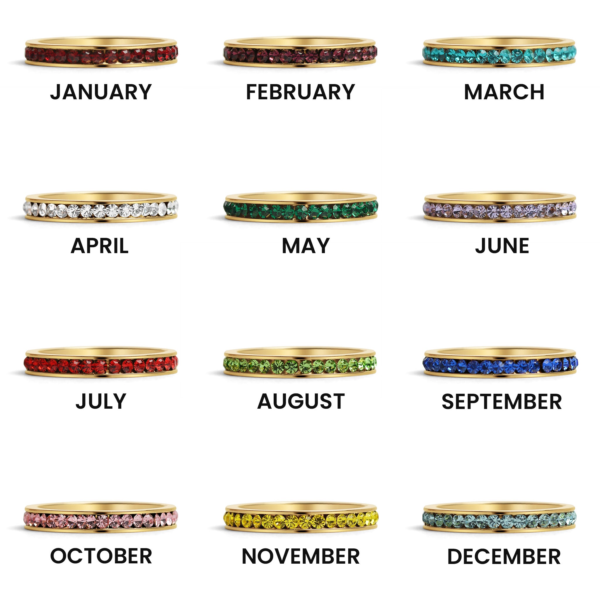 18K Gold PVD Stainless Steel CZ Eternity Ring / ETR3000、mySite、dreamappss