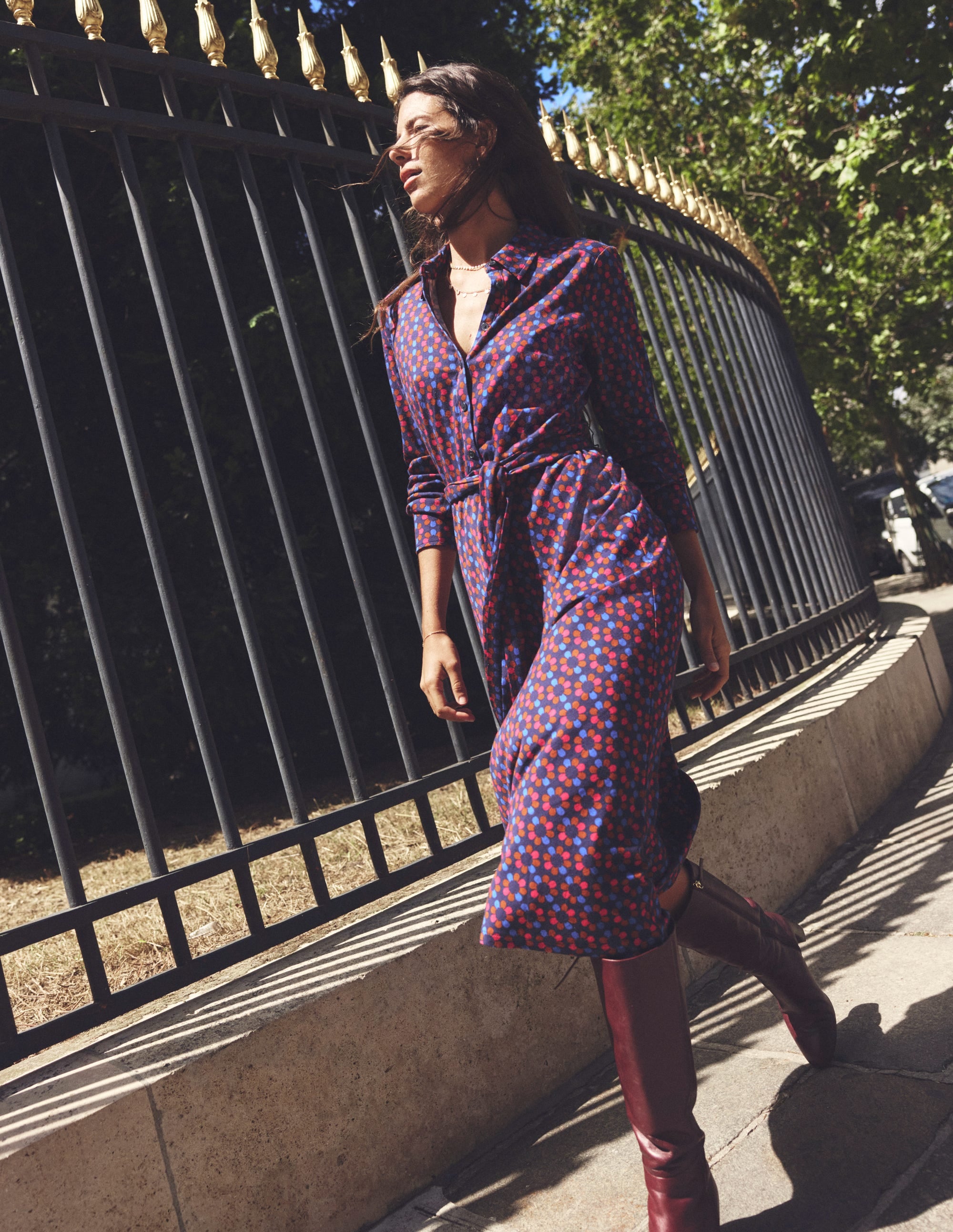  Laura Jersey Midi Shirt Dress-Bright Pink, Structured Petal、mySite、ashleygrahame