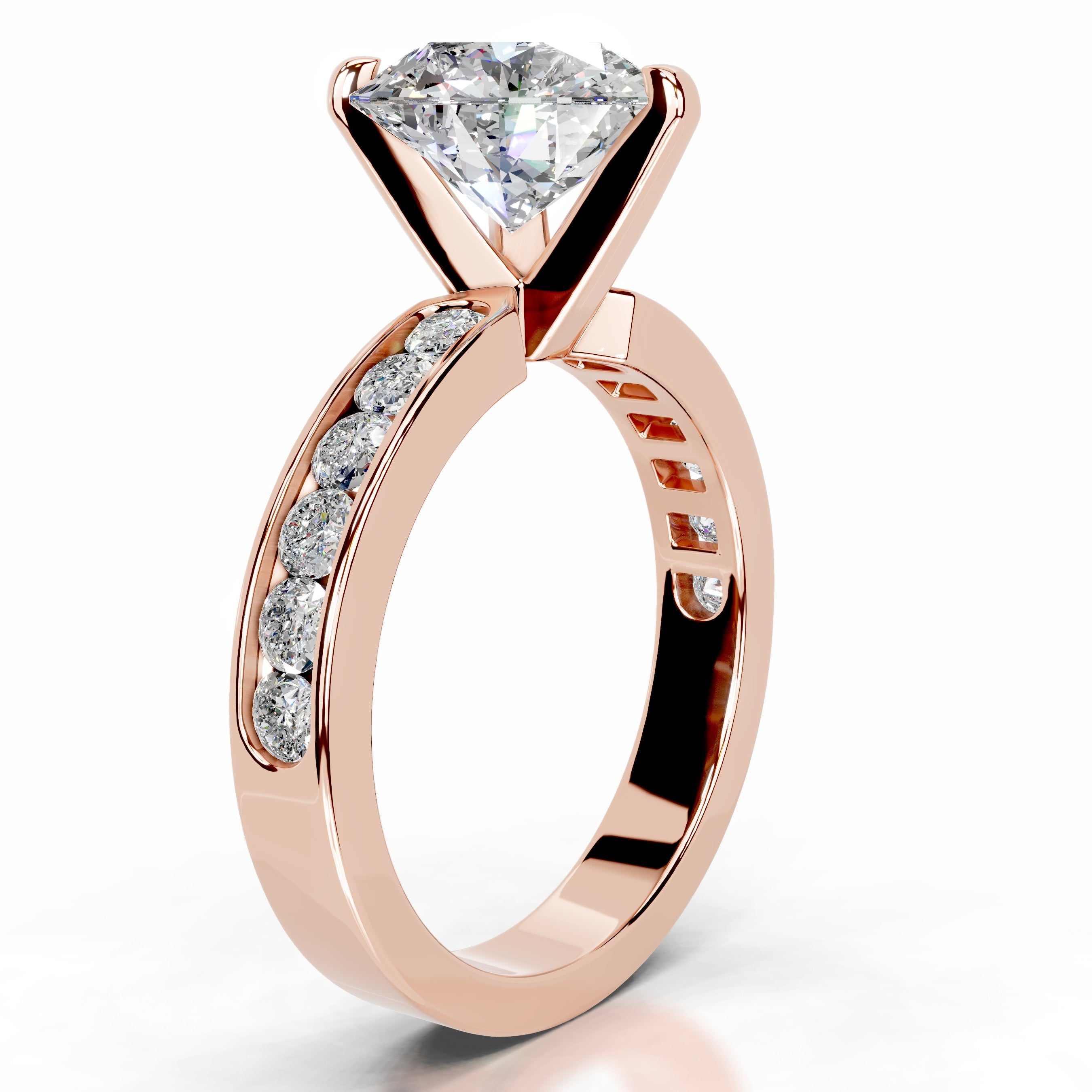 Giselle Moissanite & Diamonds Ring - 14K Rose Gold、mySite、hinf8tx79