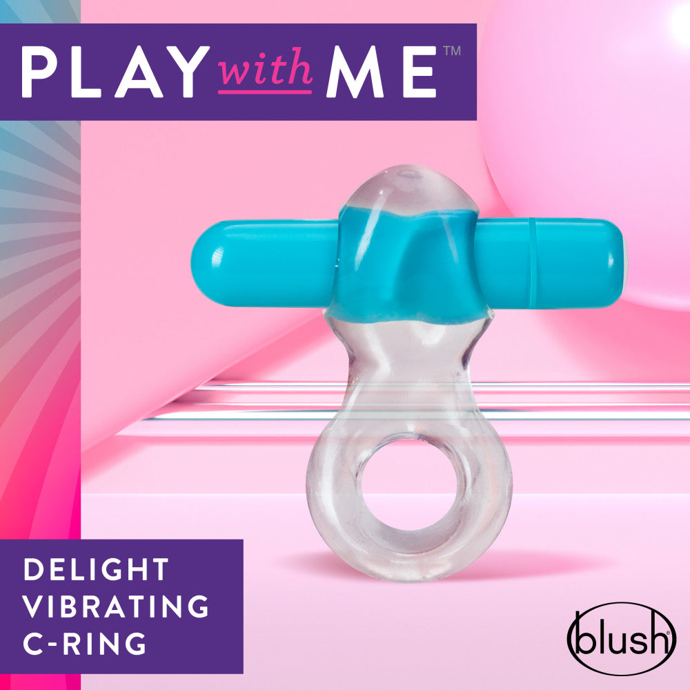 Play With Me By Blush® | Delight: Blue Vibrating Penis Ring、mySite、bottomscart
