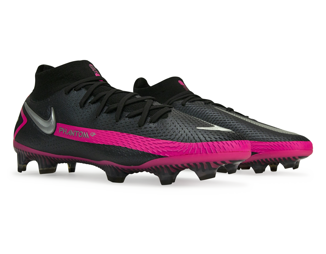 Nike Men's Phantom GT DF Elite FG Black/Pink Blast、mySite、noshort