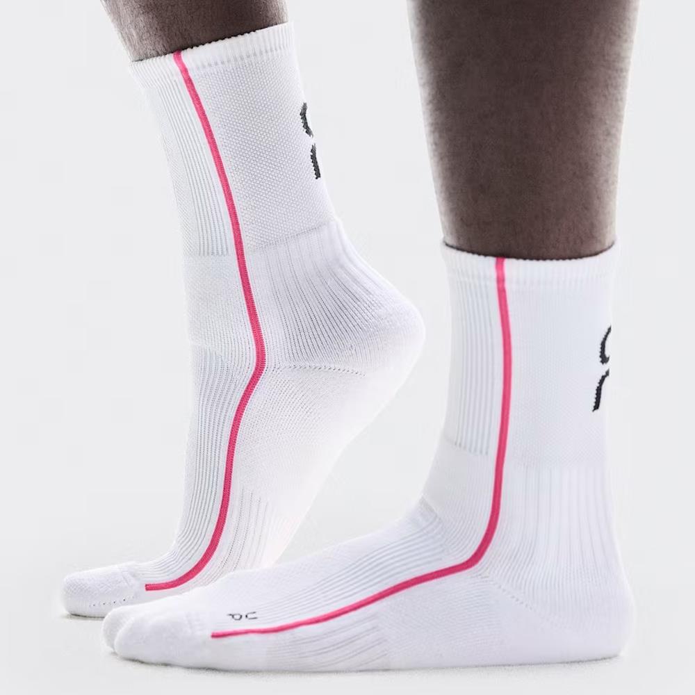 On Court High 1 Pack Socks - White/Pink